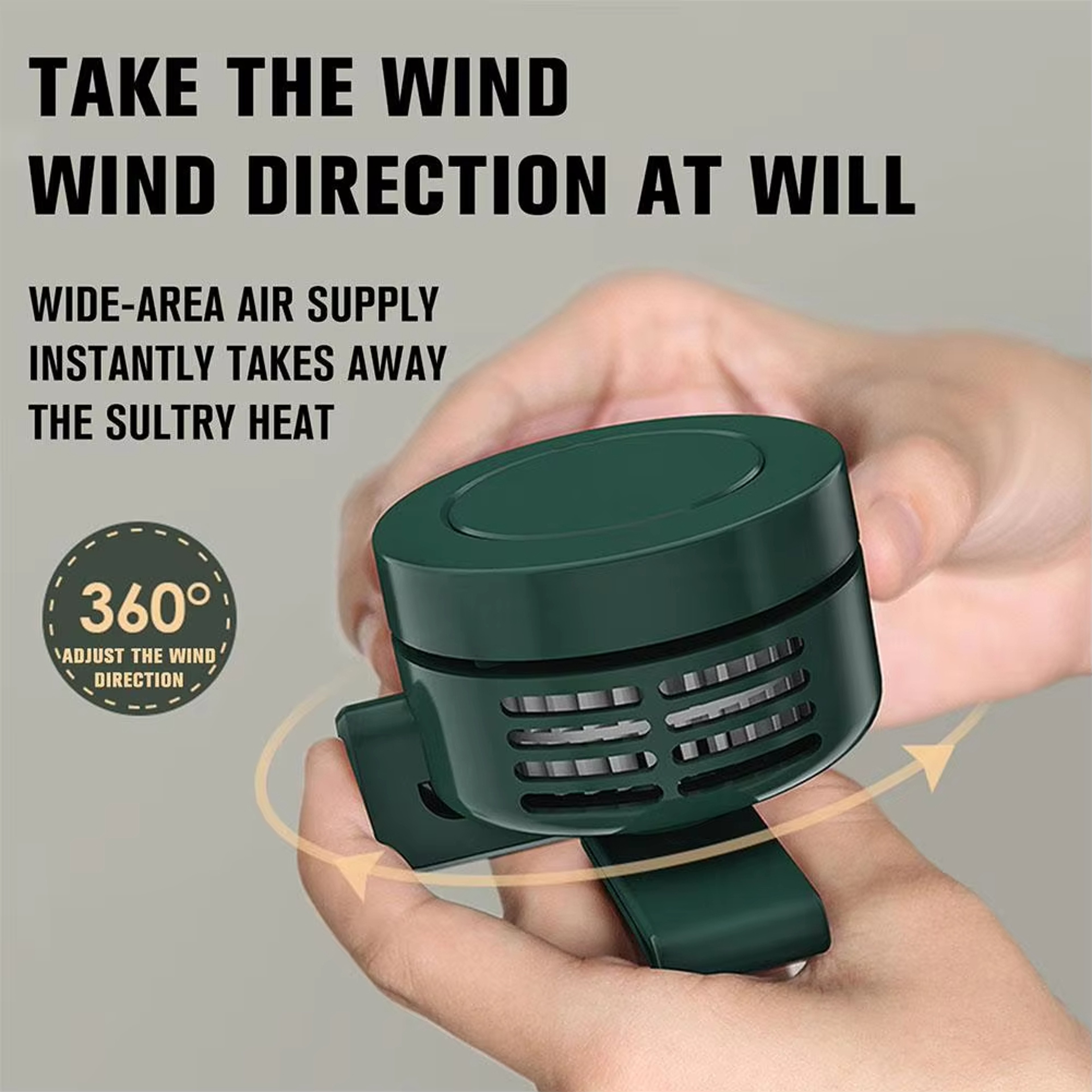 Portable Clip Fan USB Rechargeable Wearable Neck Fan For Outdoor Cooling 5