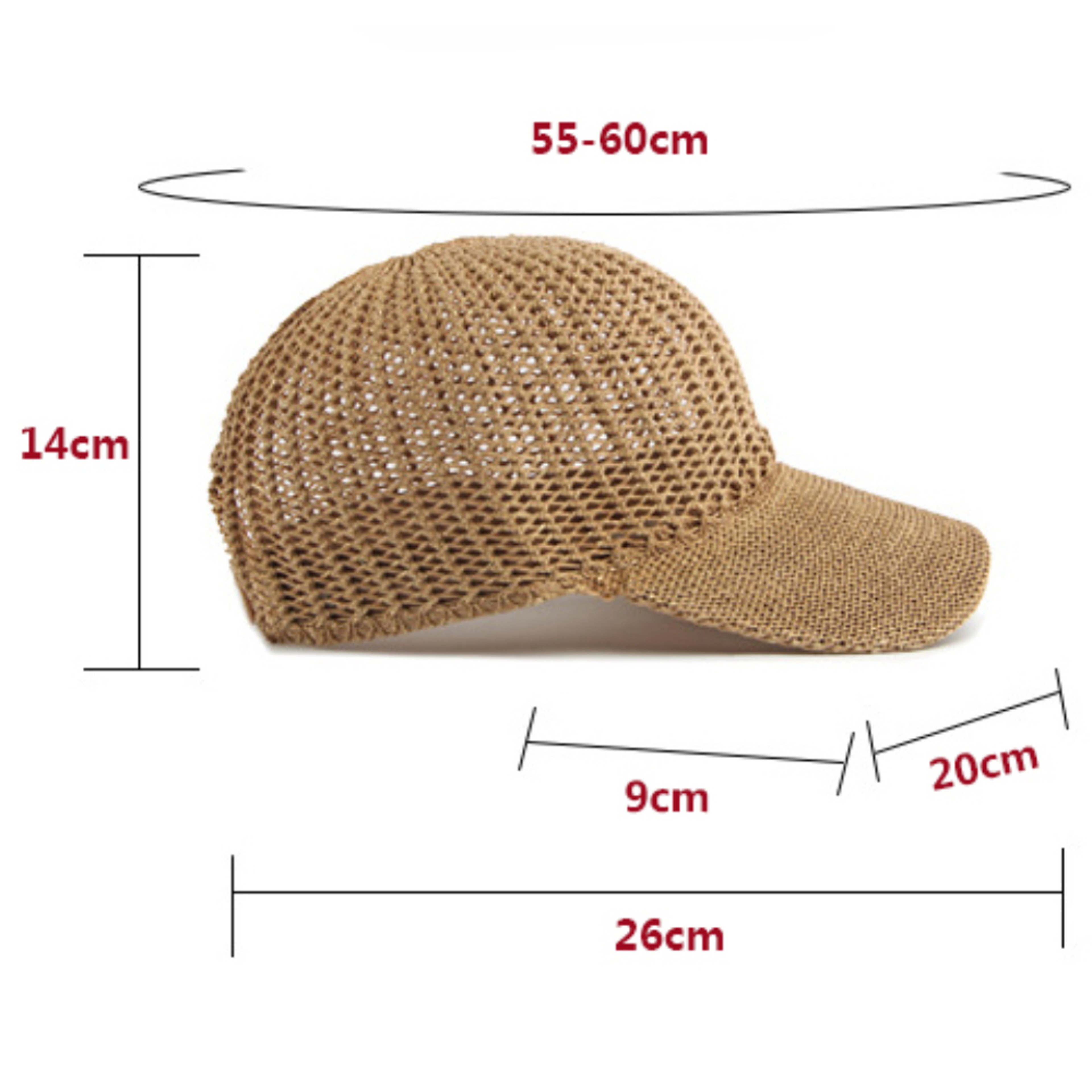 Breathable Knitted Baseball Cap Adjustable Summer Sun Snapback Hat For Men  Women 6
