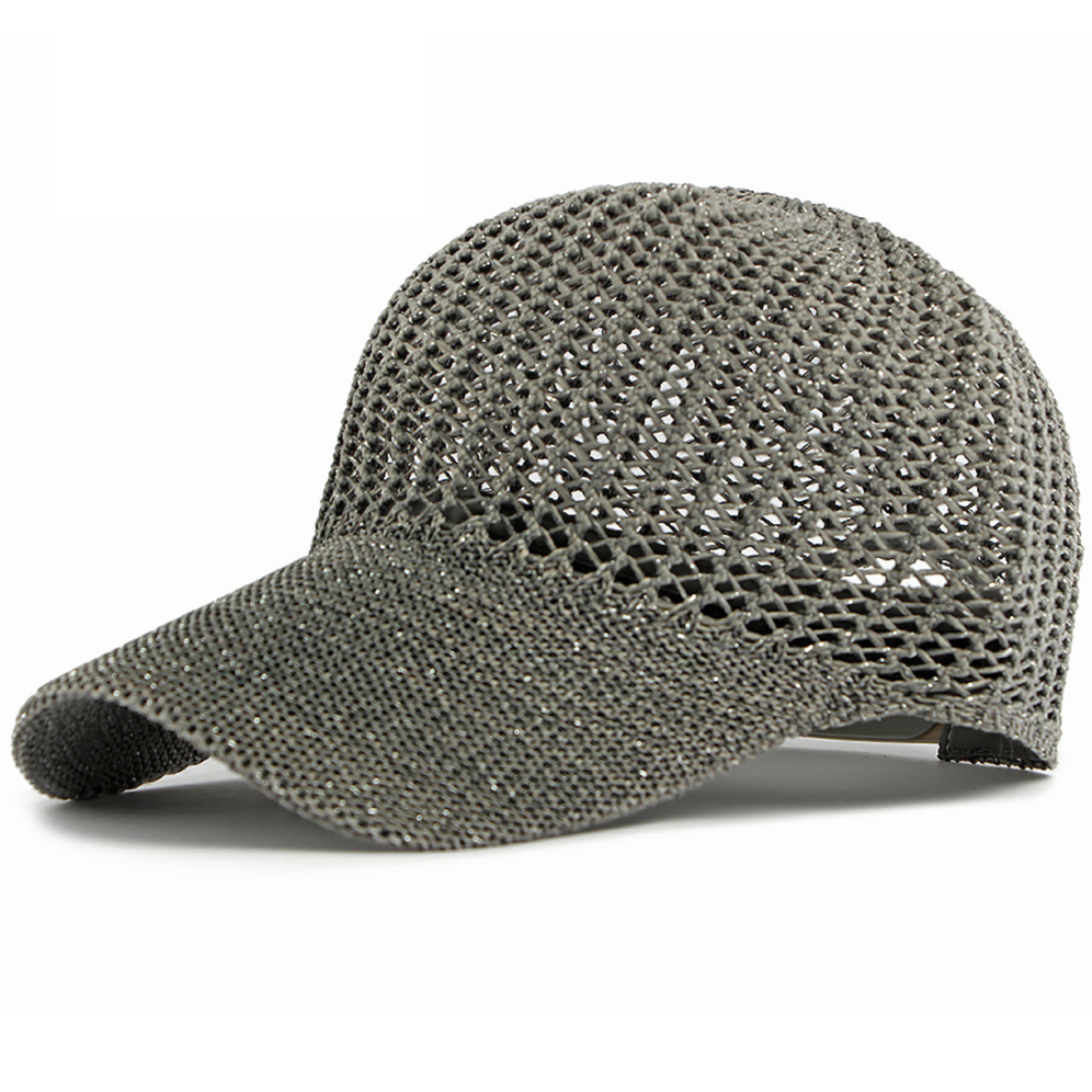 Breathable Knitted Baseball Cap Adjustable Summer Sun Snapback Hat For Men  Women 1