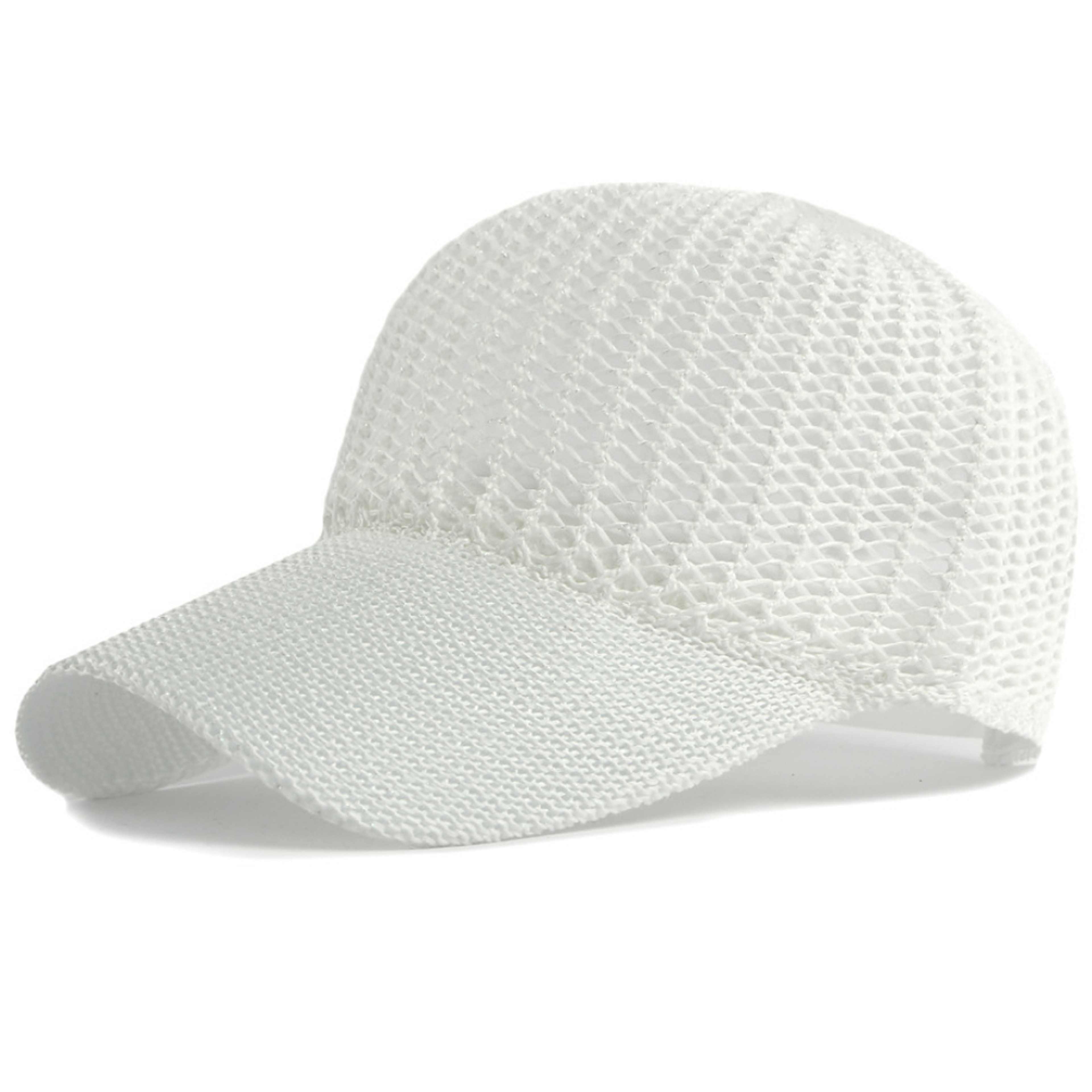 Breathable Knitted Baseball Cap Adjustable Summer Sun Snapback Hat For Men  Women 3