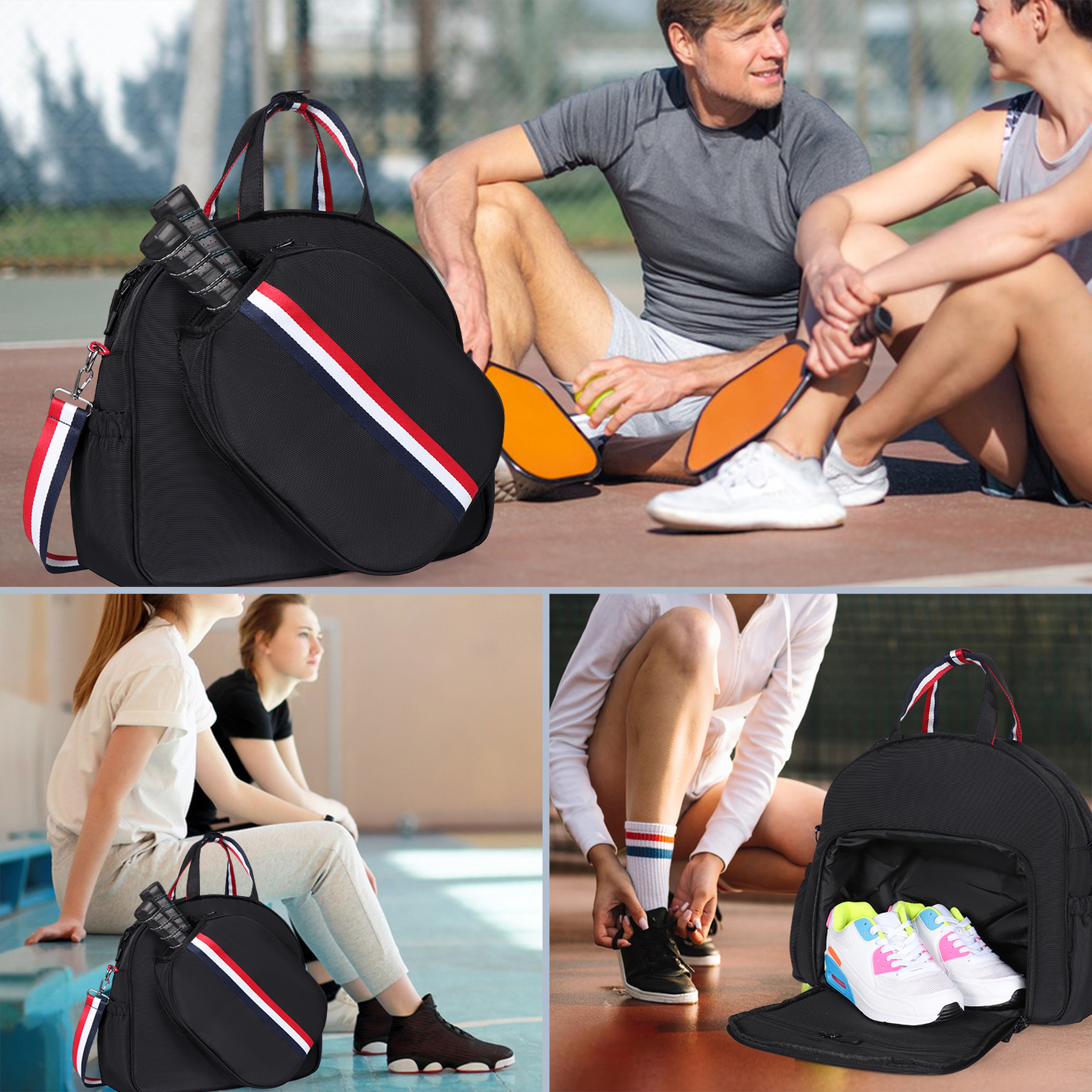 Pickleball Backpack Large Capacity Pickleball Paddle Bag For Tennis  MultiSport Gear 6