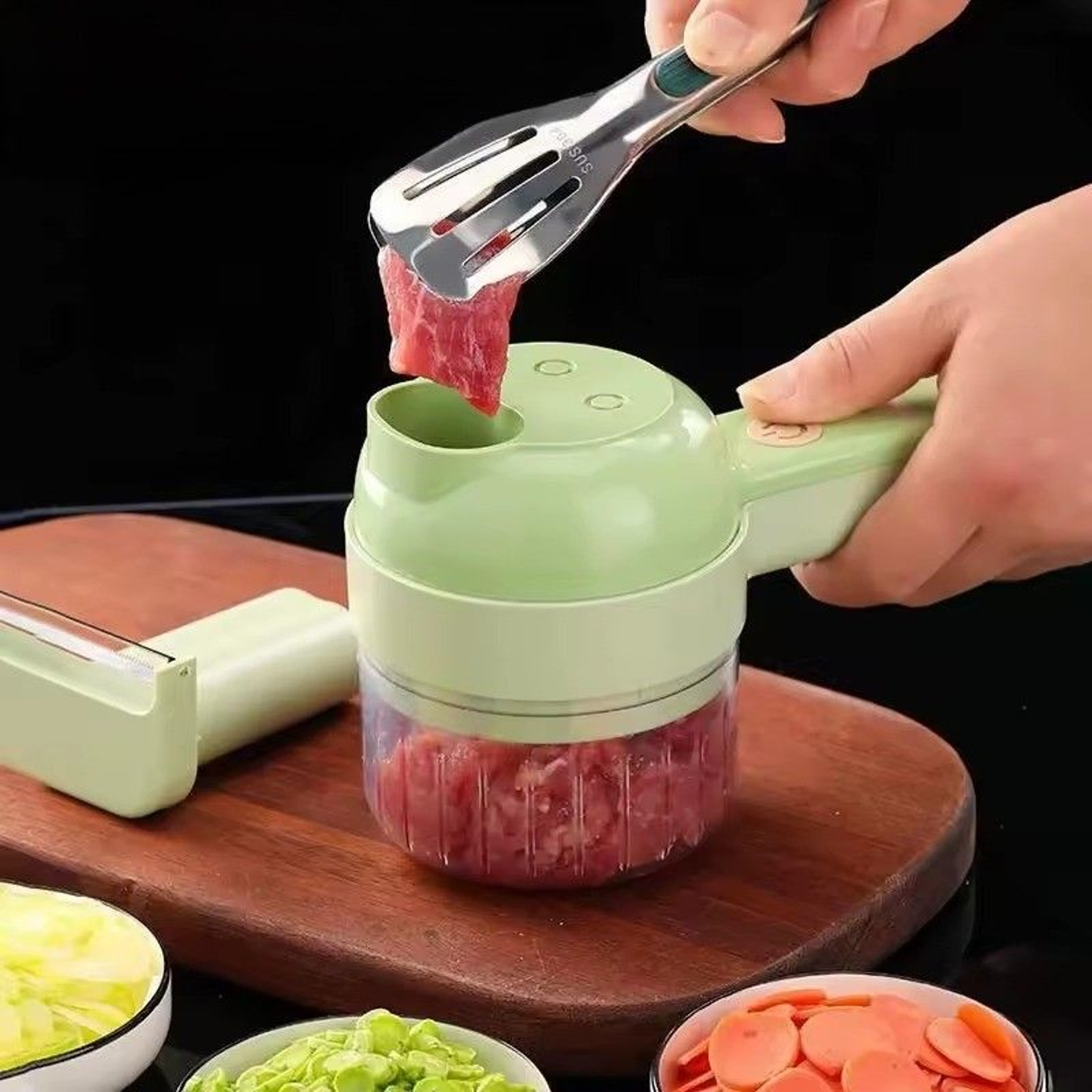 Electric Vegetable Cutter Wireless Food Chopper Mini Food Processor 0