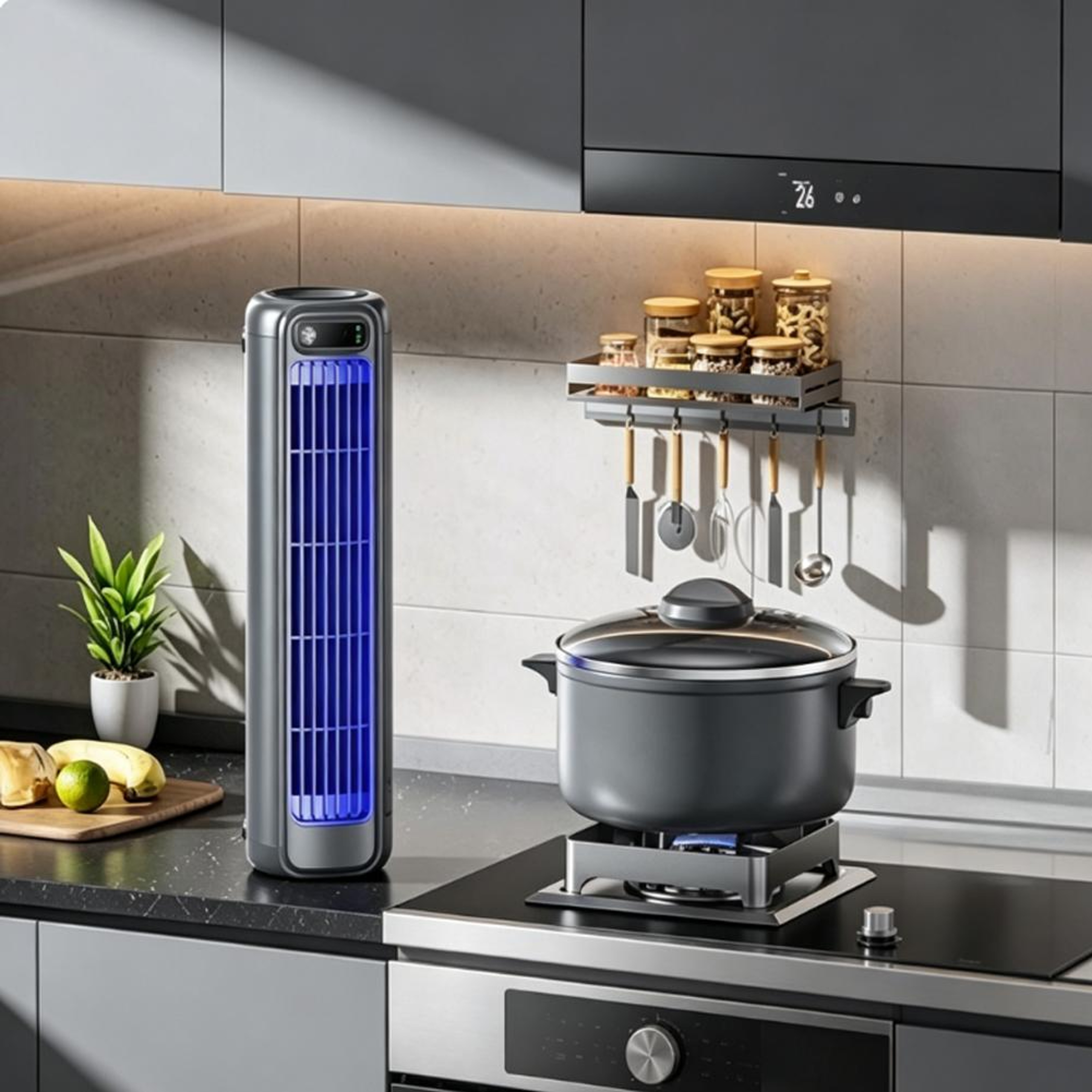 Space Saving Wall Mounted Fan With Quiet Cooling And No Drill Installation 0