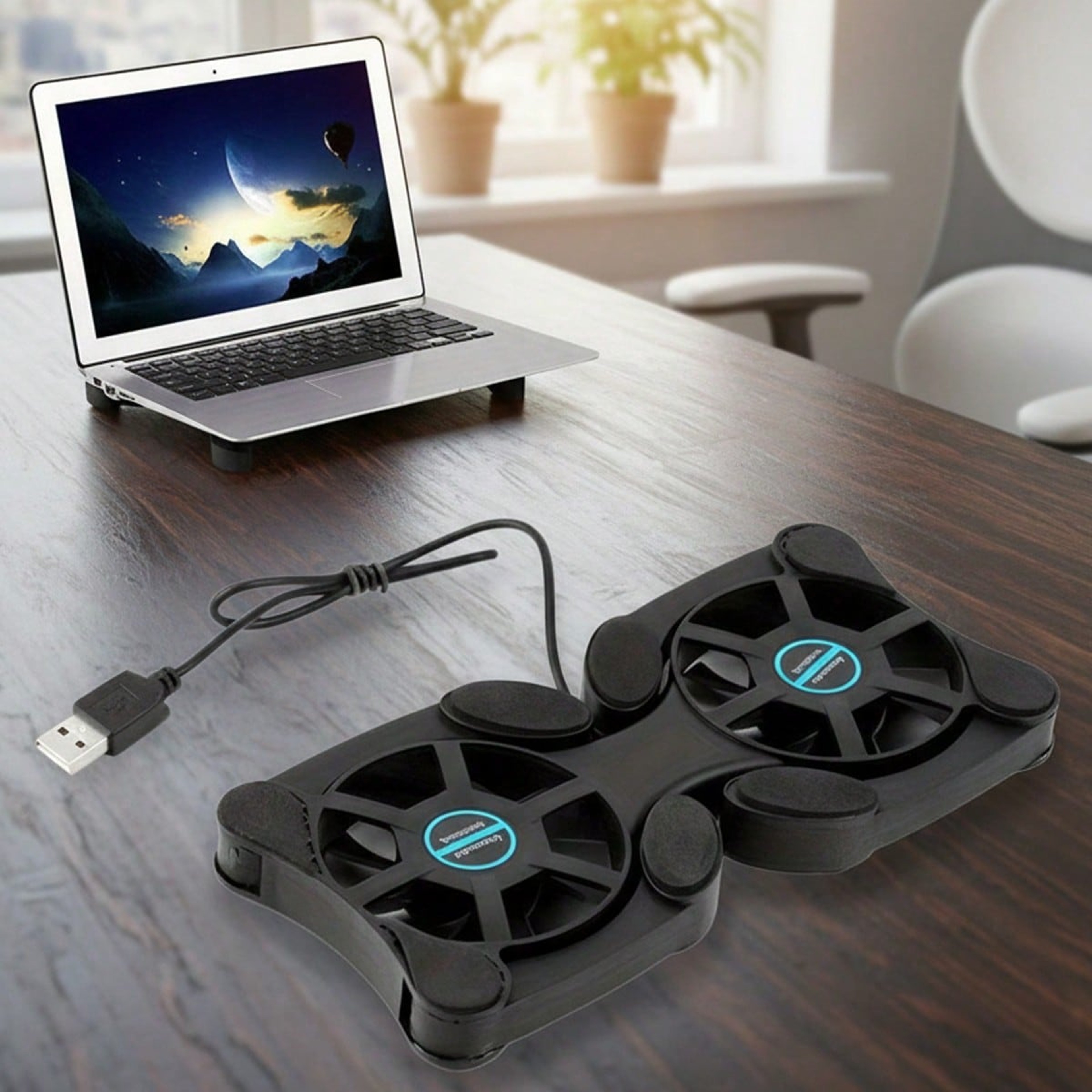 Portable Laptop Cooling Pad With Dual USB Fans Foldable Laptop Stand For Notebooks 0