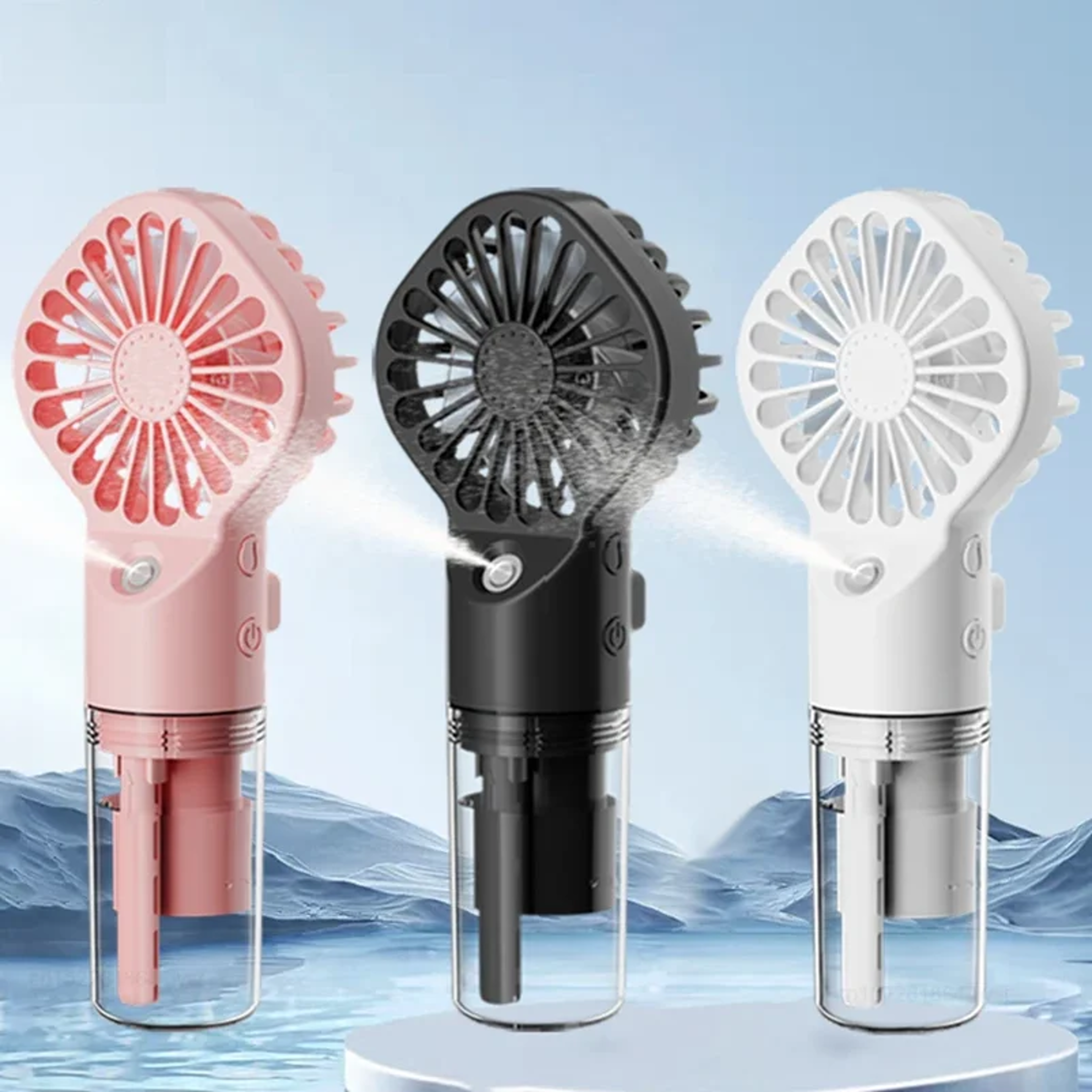Portable Handheld Misting Fan With Water Spray Mini Cooling Fan For Travel Office  Outdoor Use 0