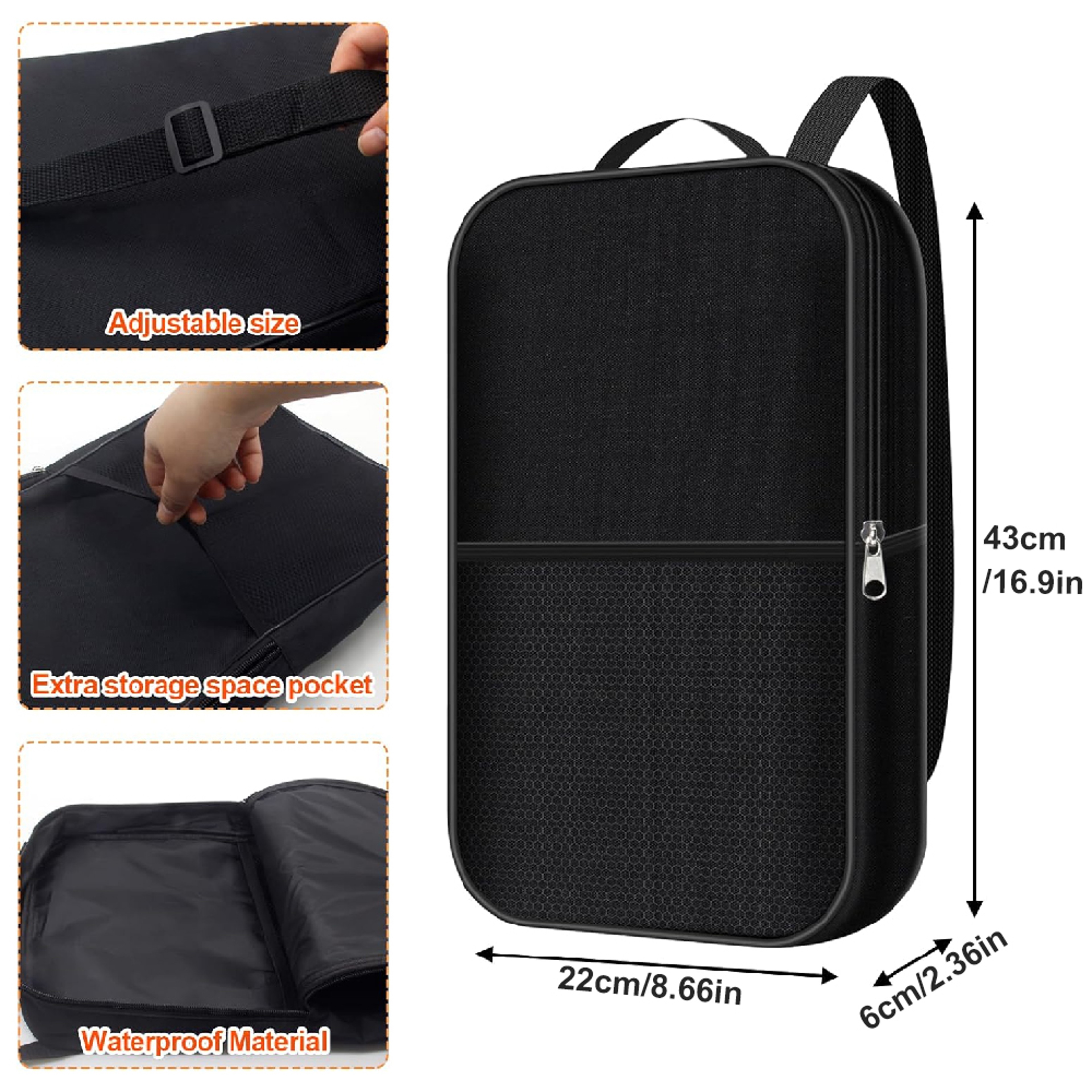 Lightweight Pickleball Sling Bag Travel Pickleball Backpack with Paddle Storage – view 2