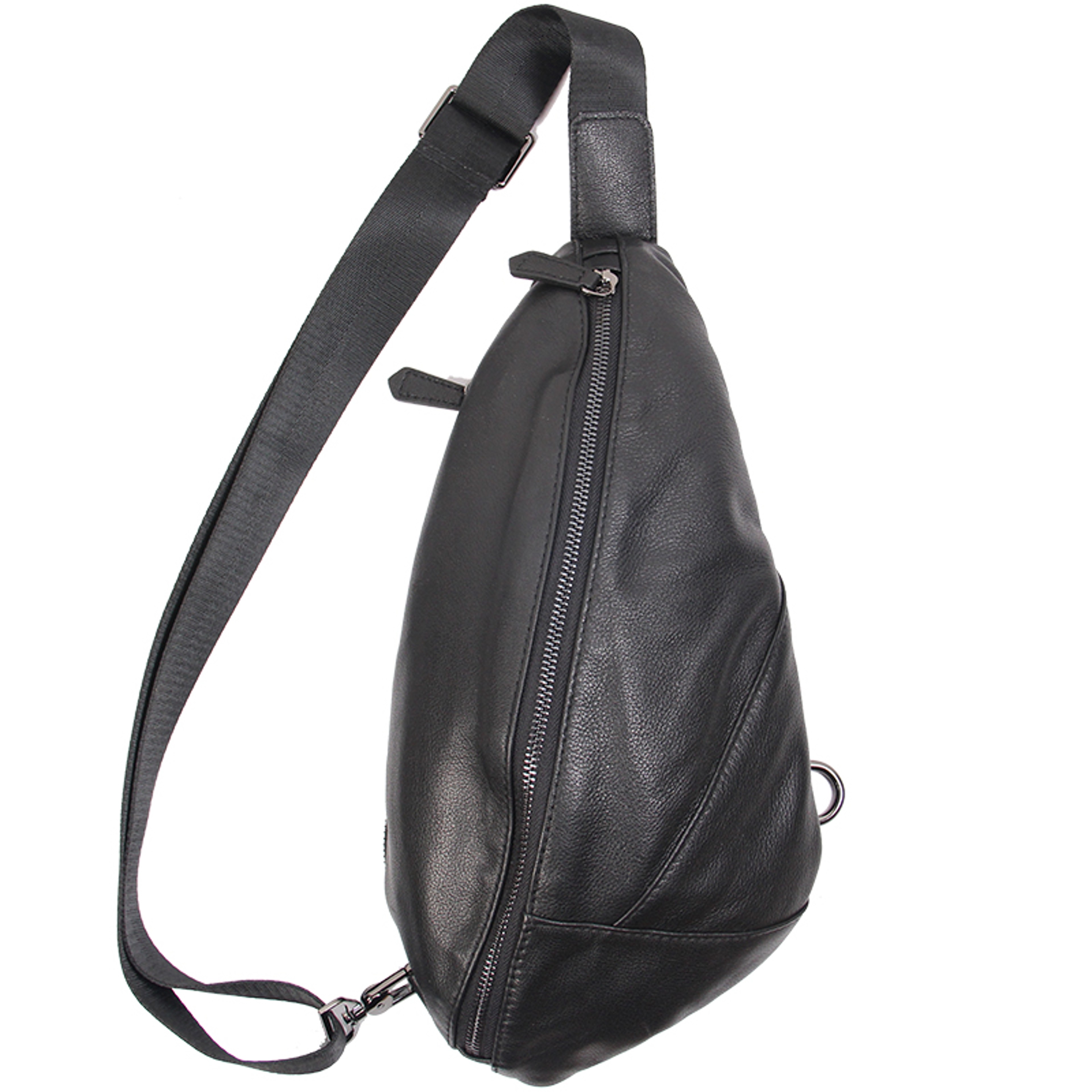 Genuine Leather Sling Bag for Men Compact Men's Crossbody Bag with Adjustable Strap – view 7