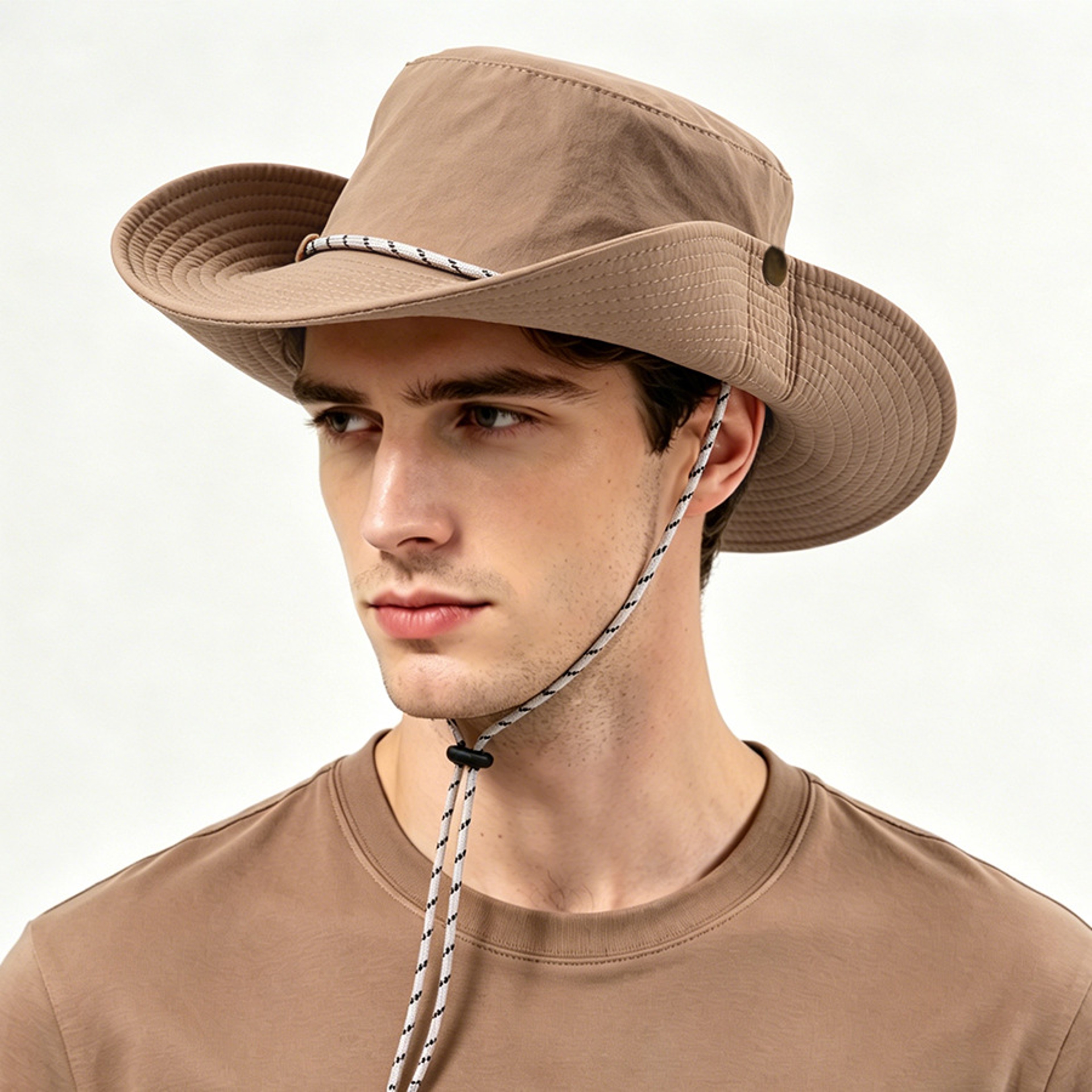 Sun Hat Wide Brim Bucket Hat With Detachable Strap Water Resistant For Hiking Fishing  Beach 10