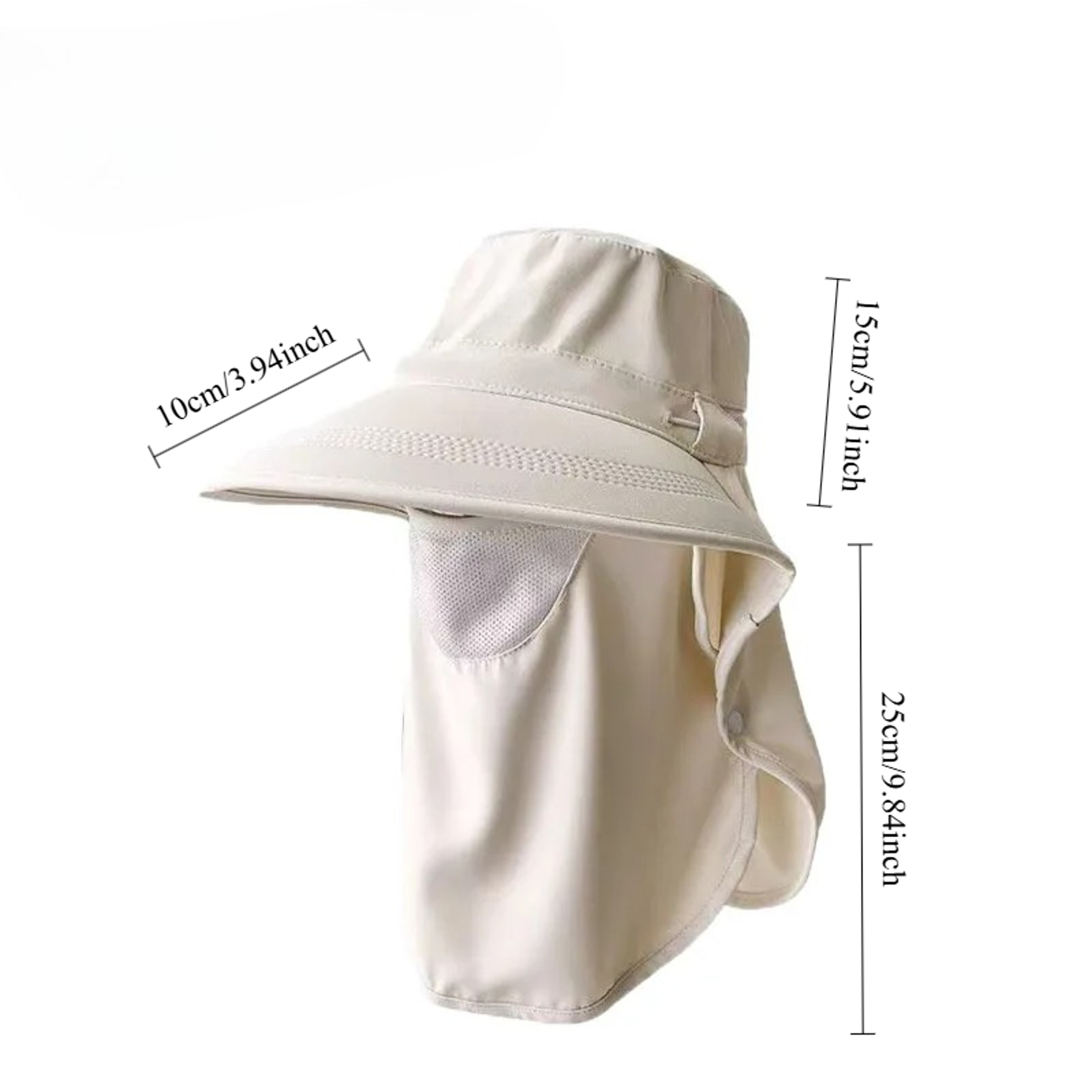 UV Protection Hat With Face Mask  Neck Flap  Wide Brim Hiking  Fishing Sun Hat 9