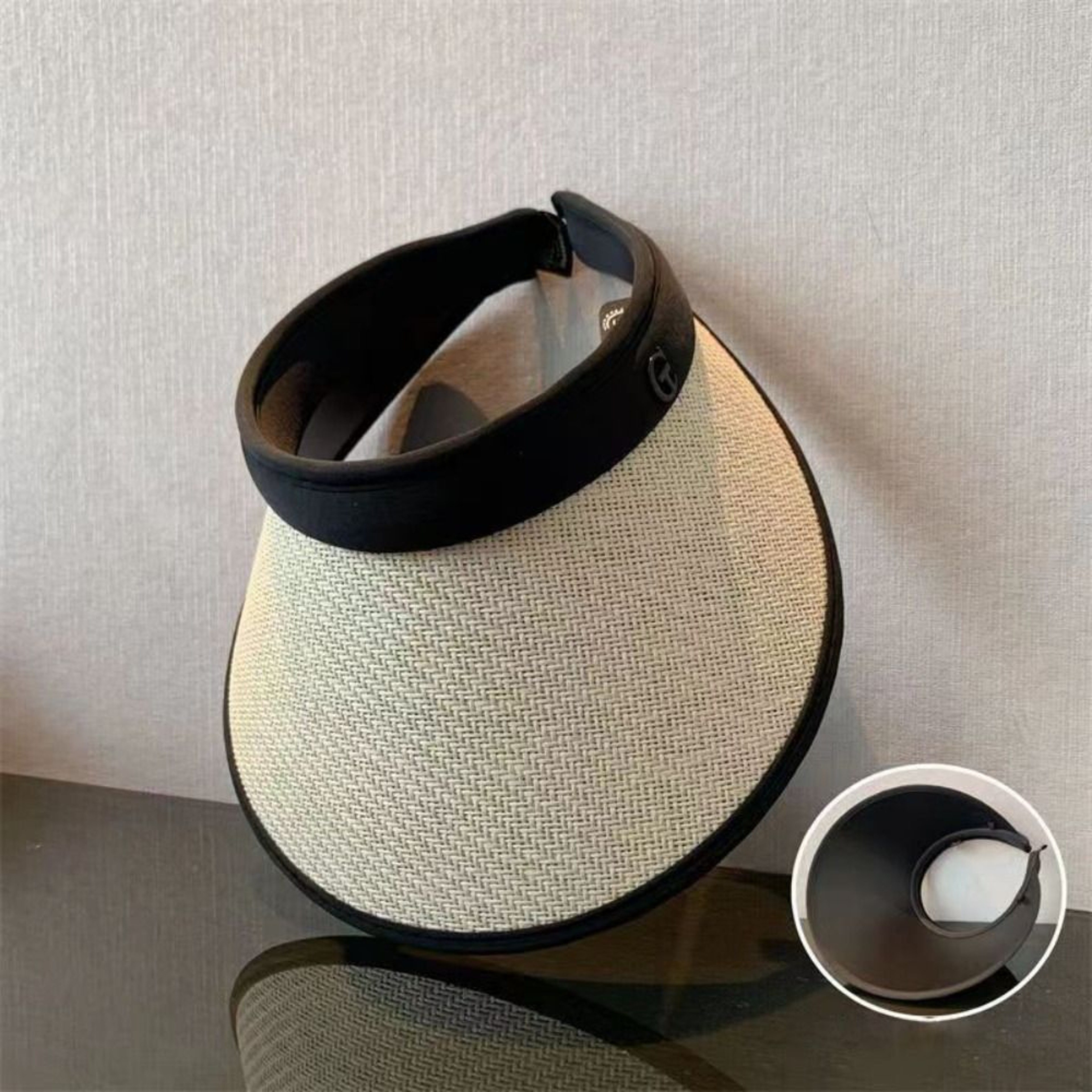 Womens Straw Visor Hat With Wide Brim UV Protection For Beach  Summer Travel 0