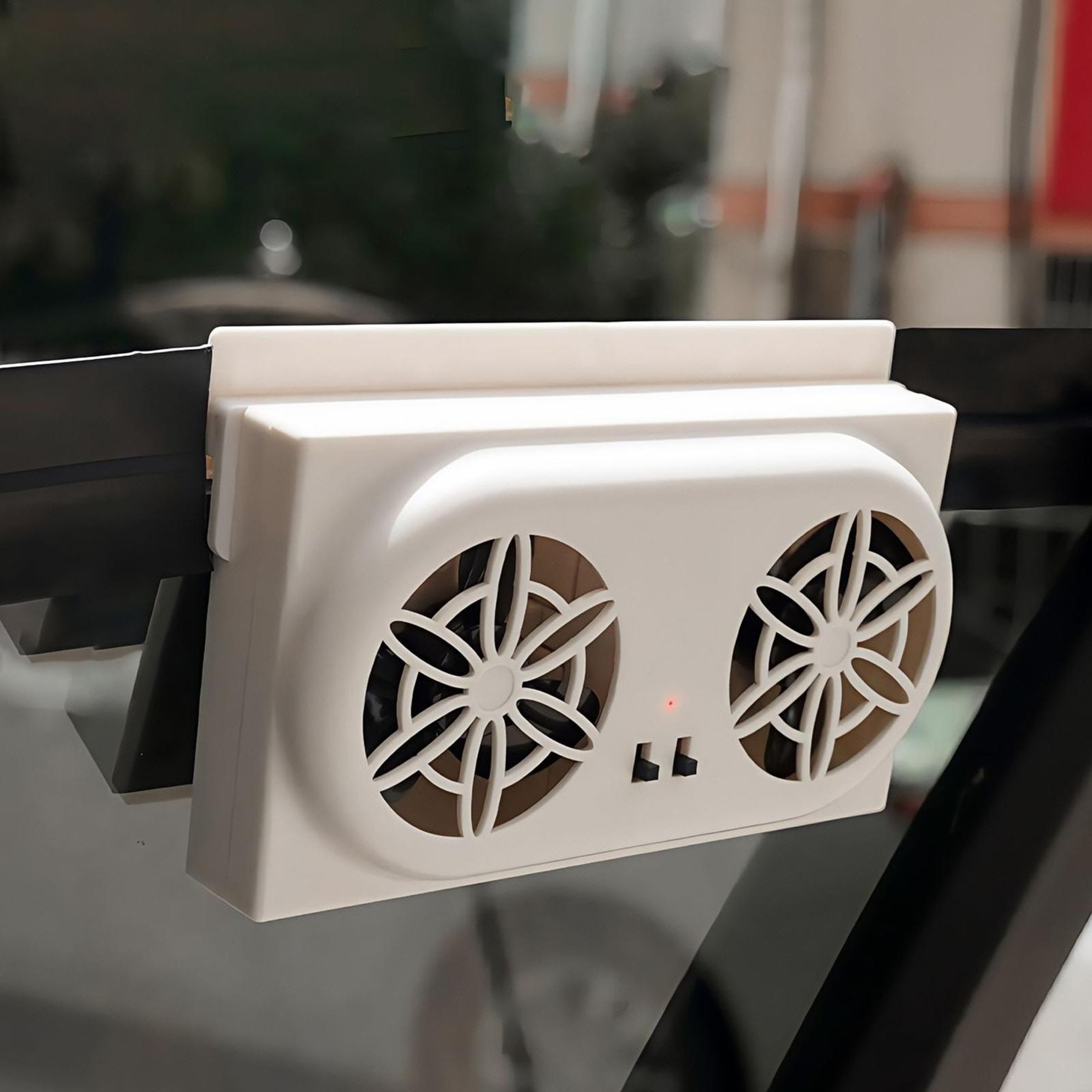 Solar Car Fan USB Rechargeable Car Cooling Fan With Solar Powered Air Vent Ventilator 0