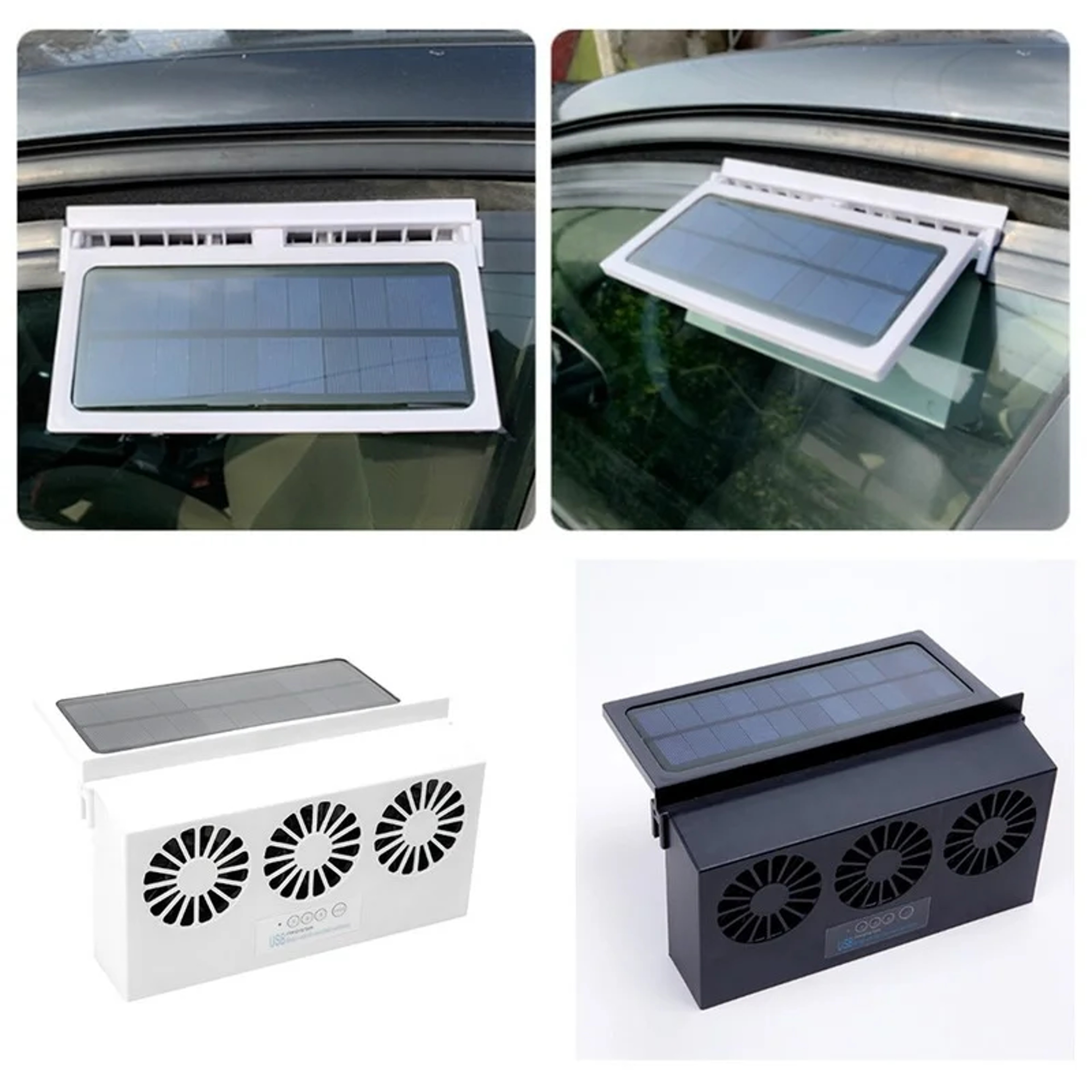Solar Car Exhaust Fan USB Rechargeable Car Window Ventilation Fan for Cooler Fresh Interior – view 6