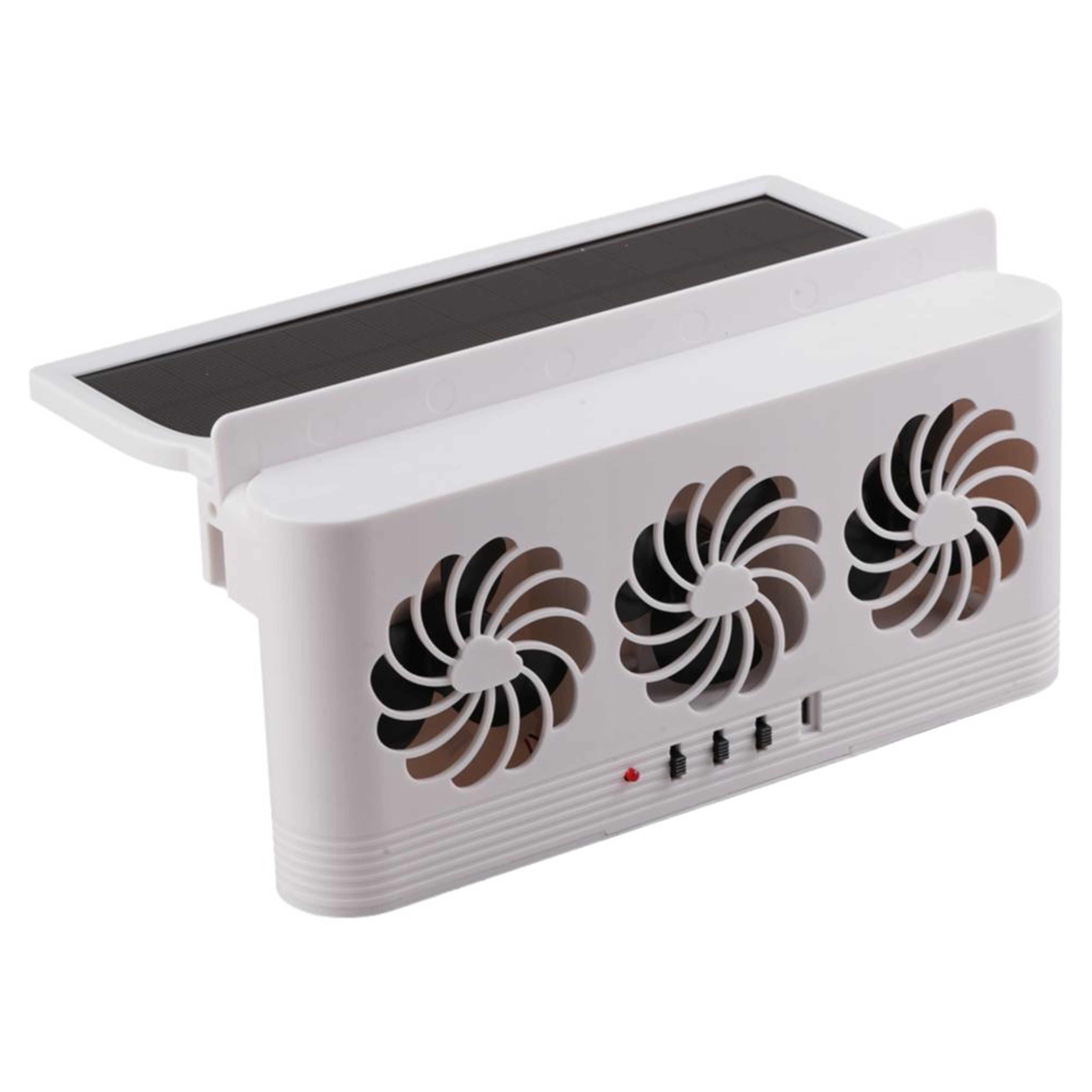 Solar Car Fan With 3 Air Outlets USB Powered Car Window Vent Fan For Cooler Parked Cars 2