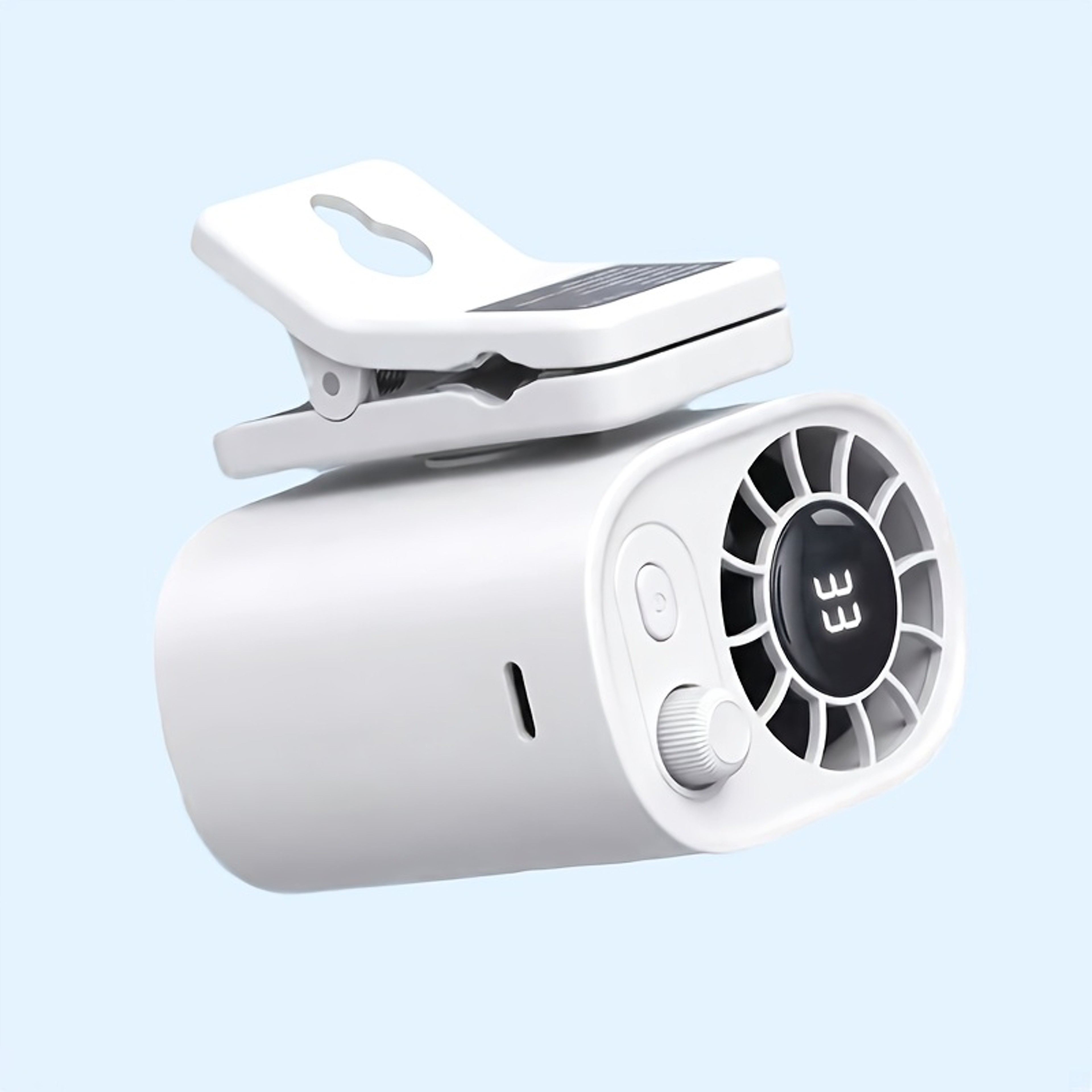 Portable Car Fan USB Rechargeable Clip On Mini Cooling Fan With Adjustable Speed For Sun Visor  Tra 5