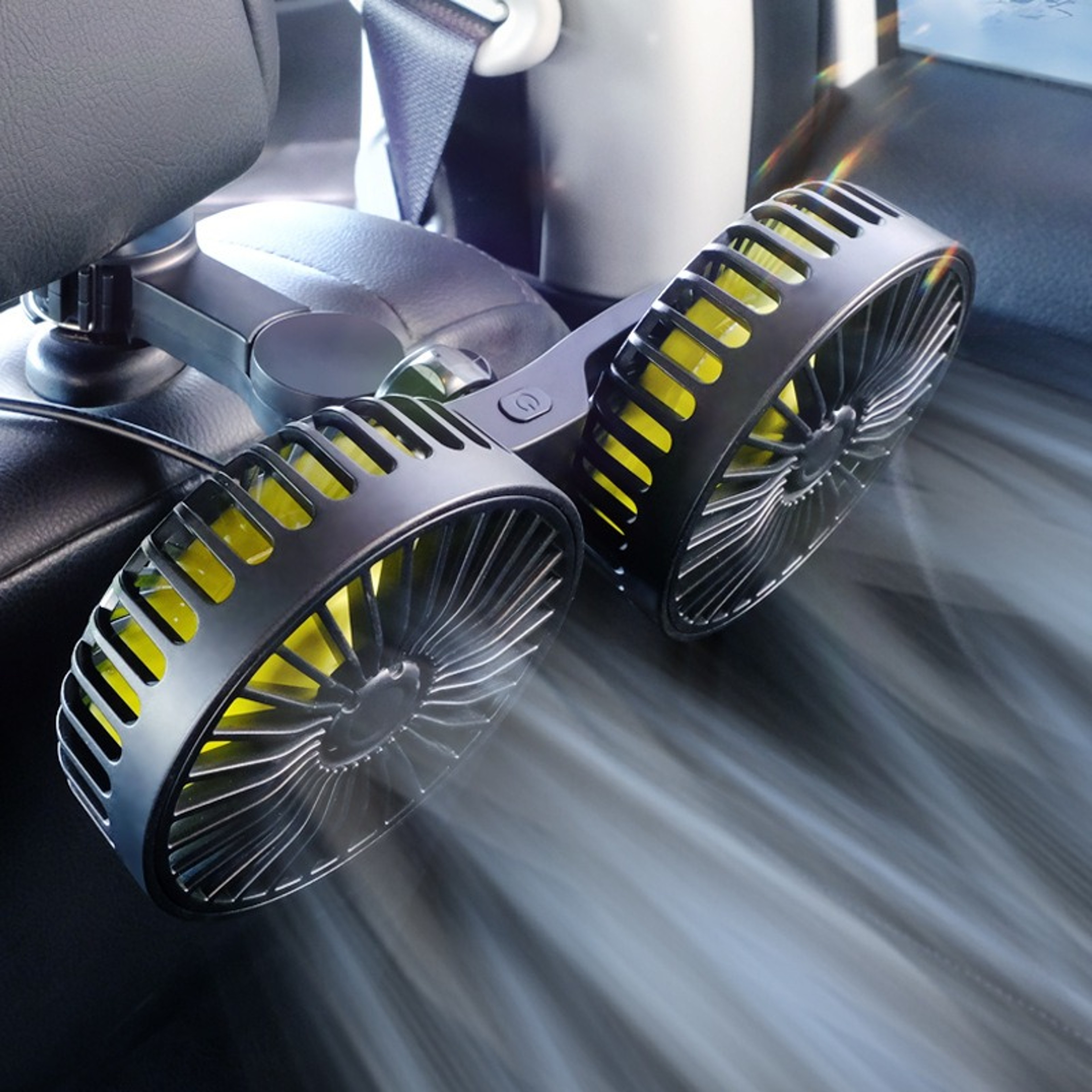 USB Car Fan Speed Car Rear Seat Fan Portable Car Cooling Fan 0