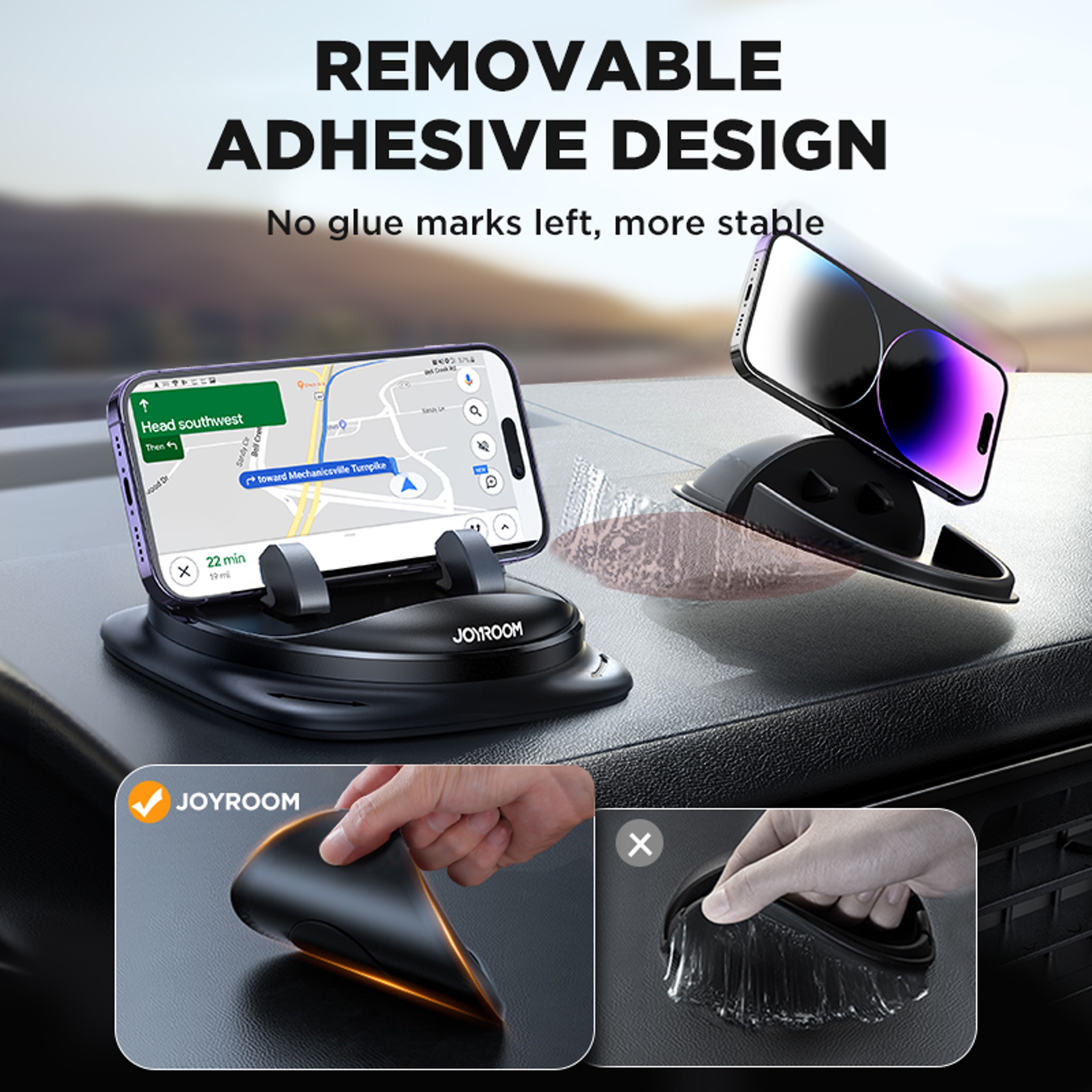 Universal Car Phone Holder 360 Rotating Dashboard Phone Mount 4