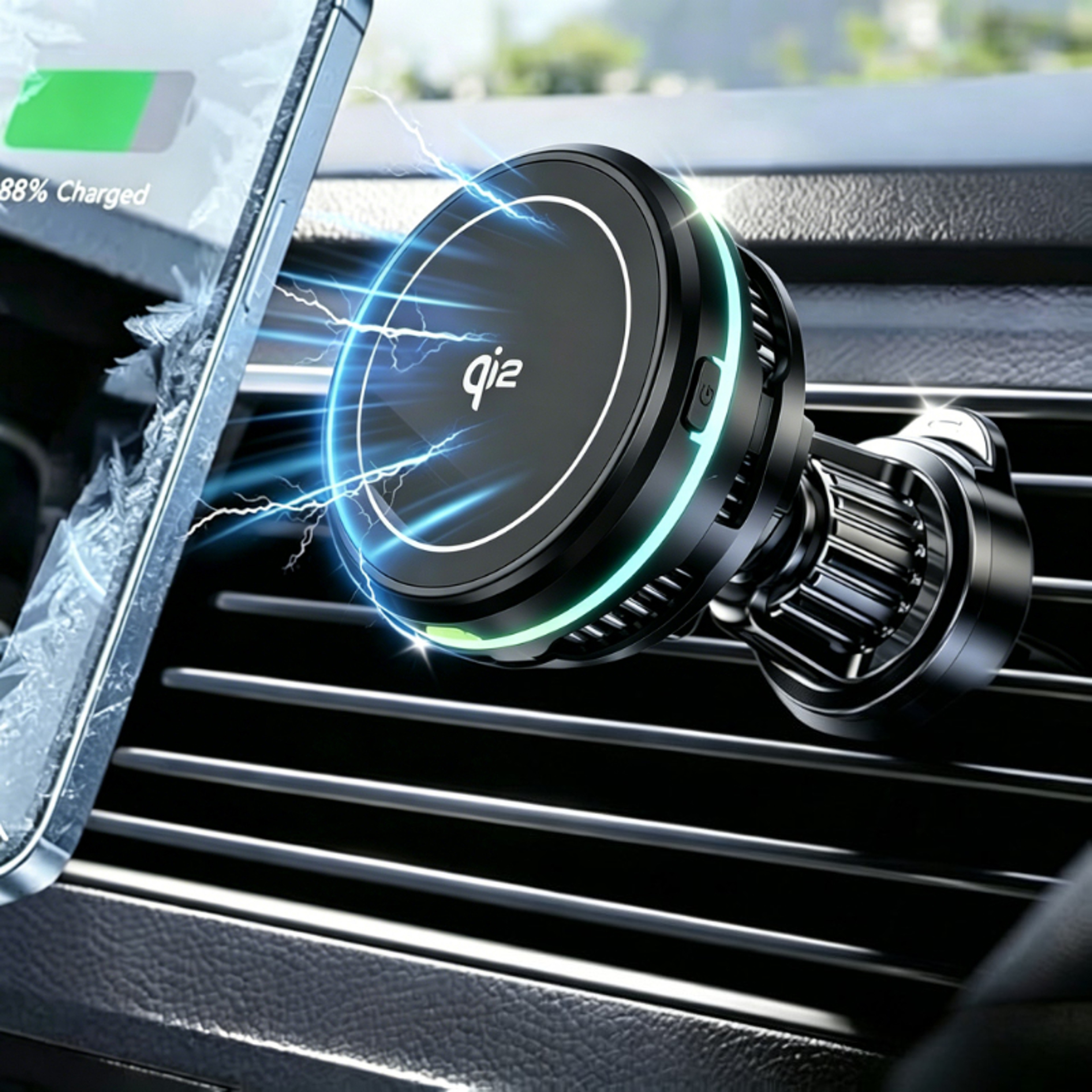 MagCool MagSafe Car Charger With TEC Cooling Magnetic Wireless Car Mount For IPhone  Samsung 0
