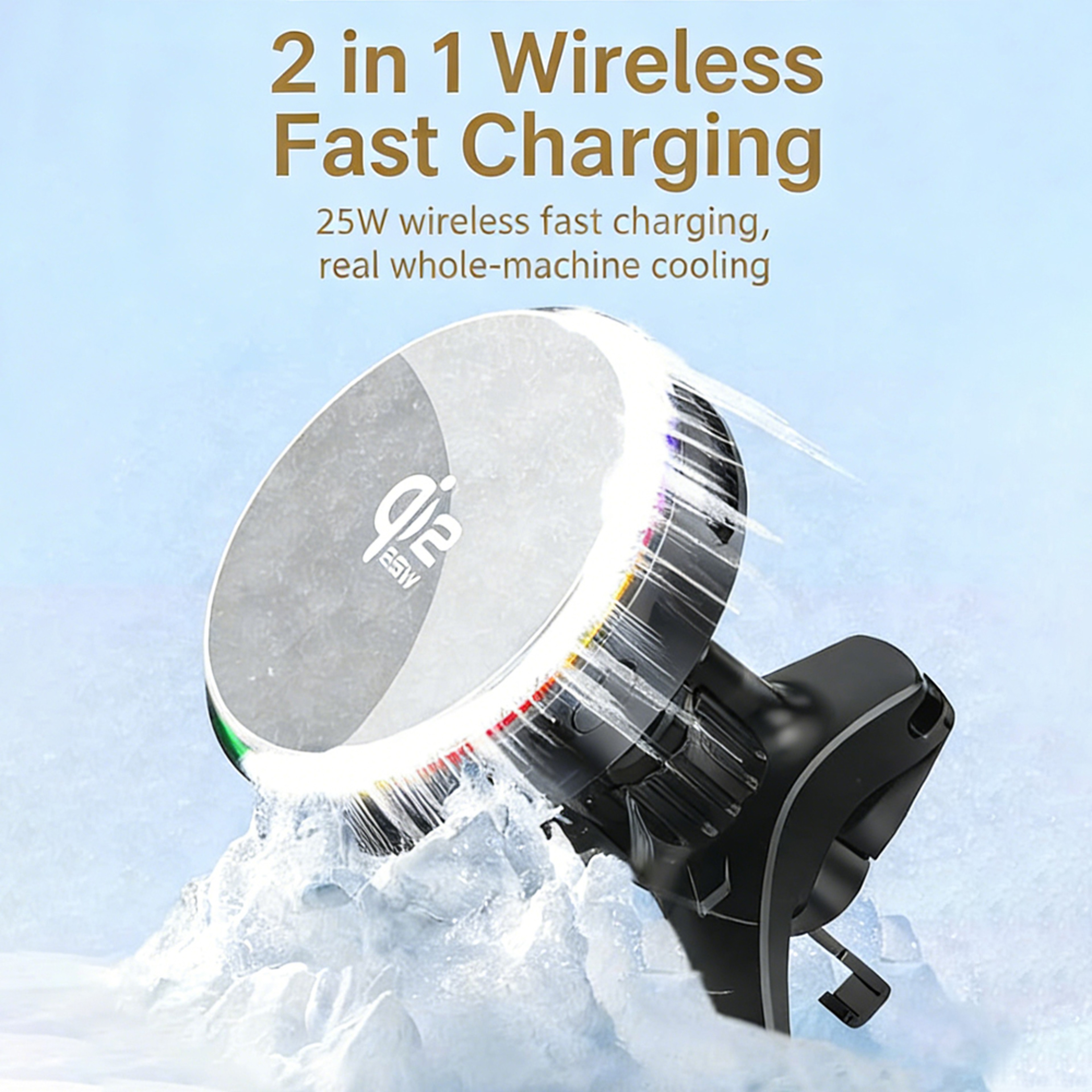 Car Charger 25W Magnetic Wireless Car Charger With Cooling Fan  MagSafe Car Mount 2