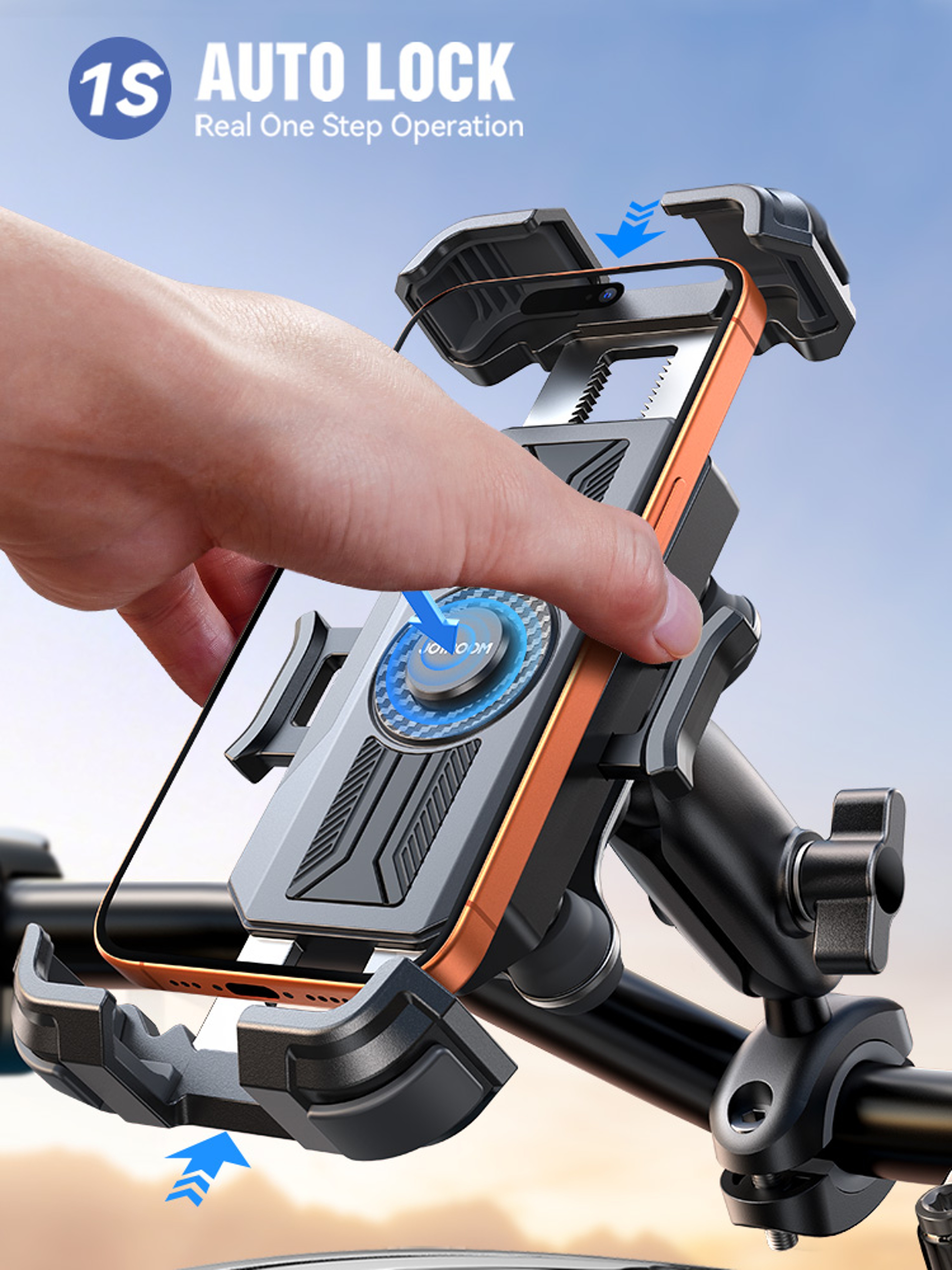 Universal Motorcycle Phone Holder With Vibration Dampener Secure Bike Phone Mount For Bikes  Scoote 3
