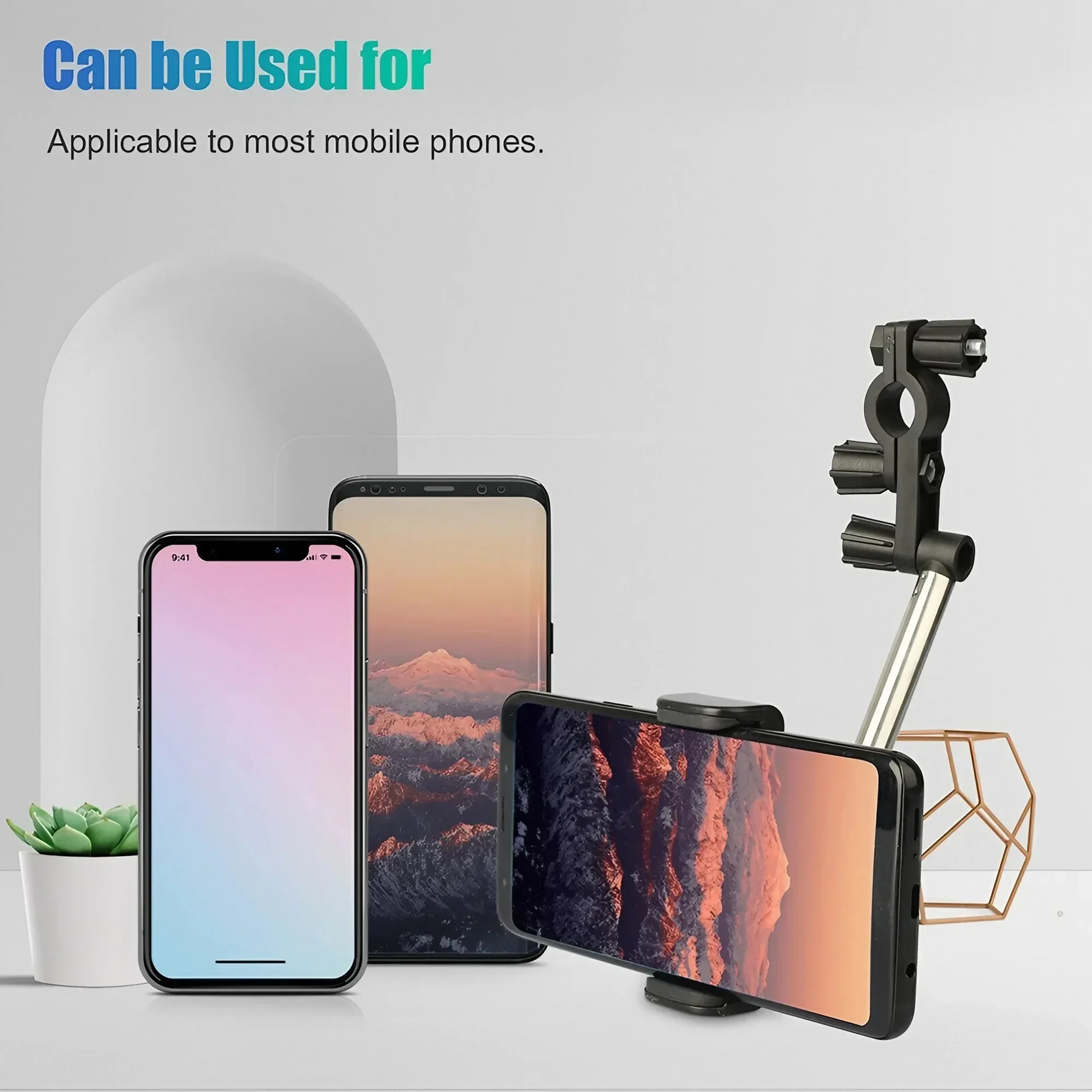 Car Phone Mount Rearview Mirror Holder Adjustable Universal Smartphone Stand 7