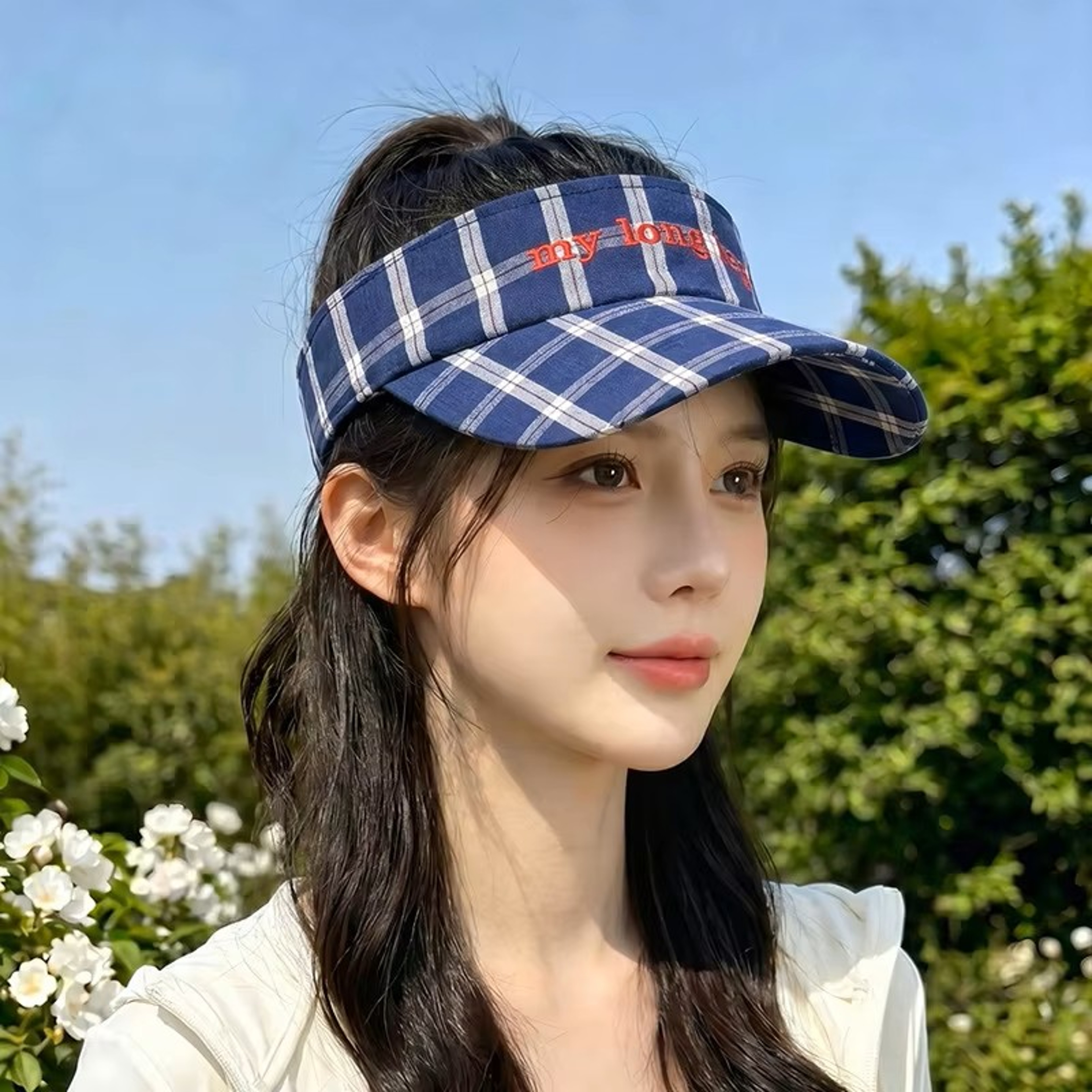 Womens Sun Visor Adjustable Visor Cap Breathable Summer Sports Hat With Velcro Closure 4