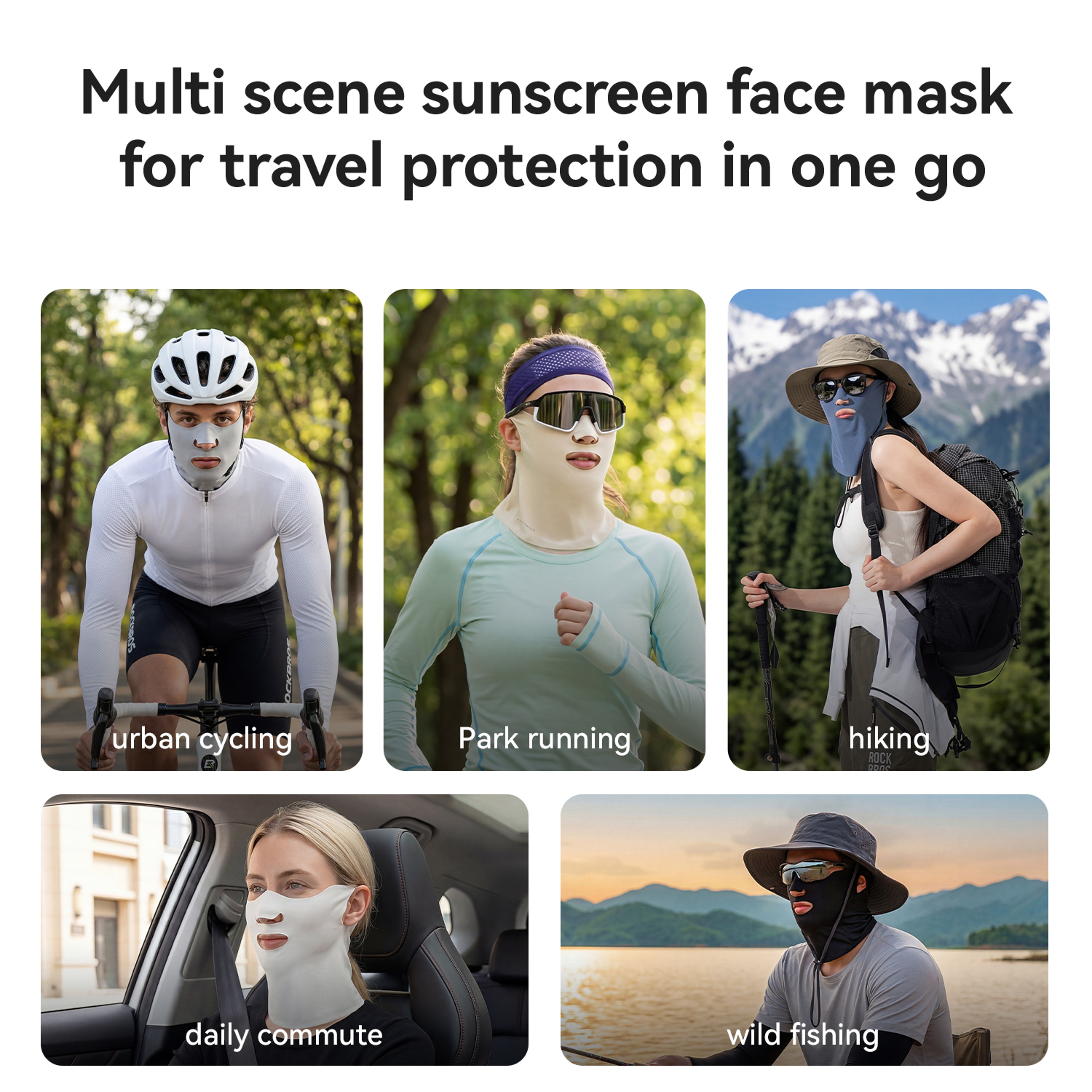 UV Face Mask Cooling Neck Gaiter Breathable Face Cover For Cycling Hiking  Outdoor Sports 5