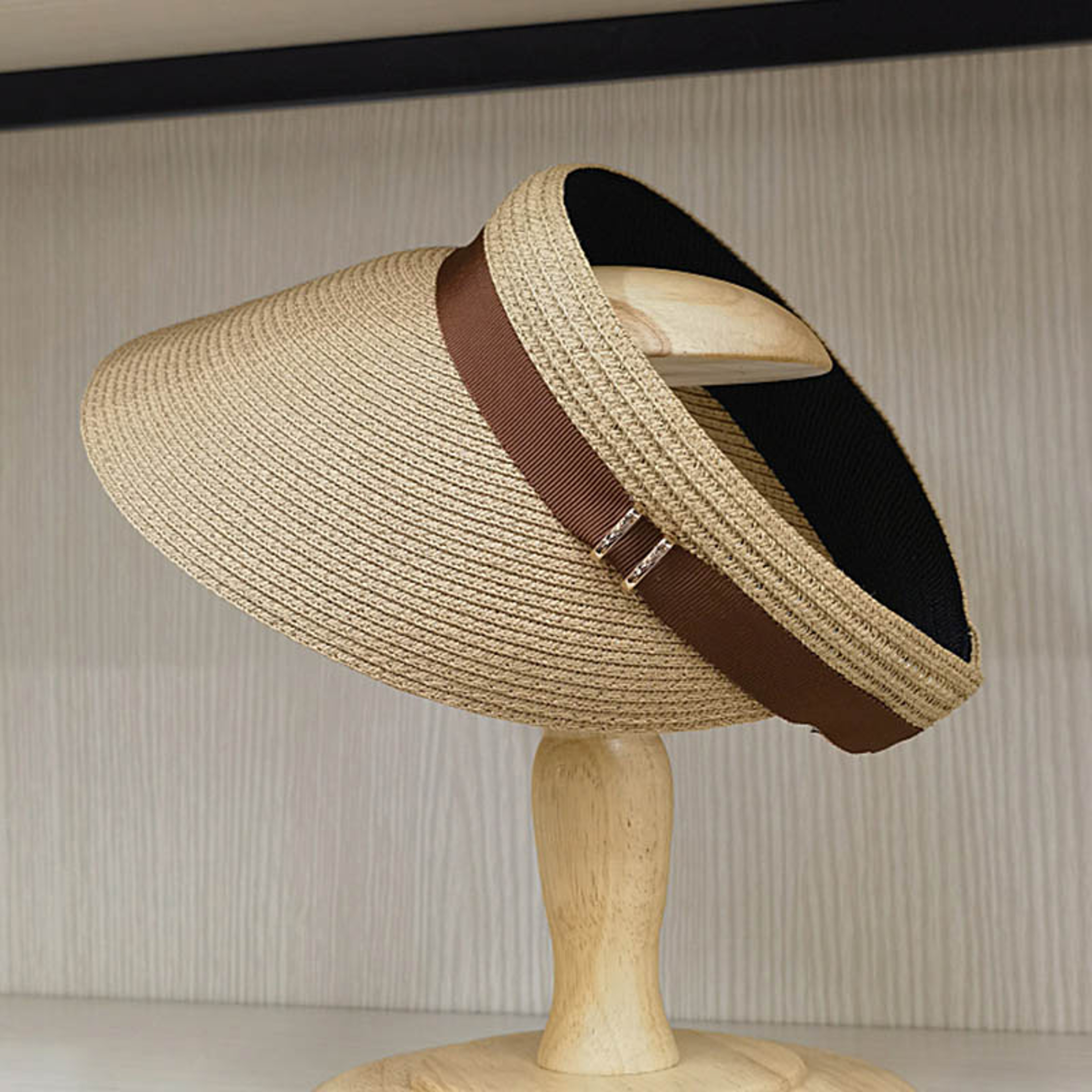 Wide Brim Sun Hat For Women Adjustable Straw Visor Hat Packable Beach Cap 1