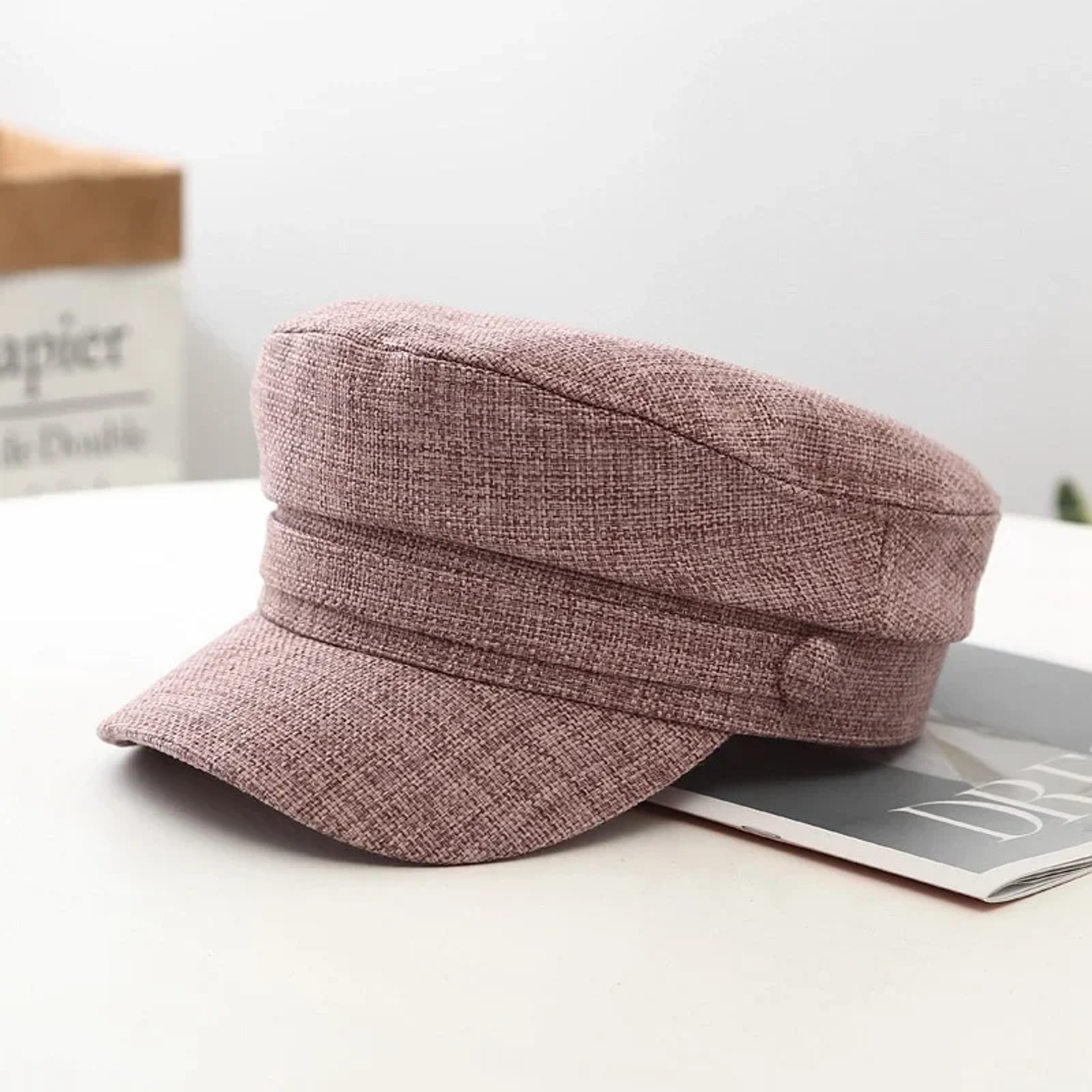 Korean Beret Womens Octagonal Duckbill Cap Vintage Newsboy Hat 0