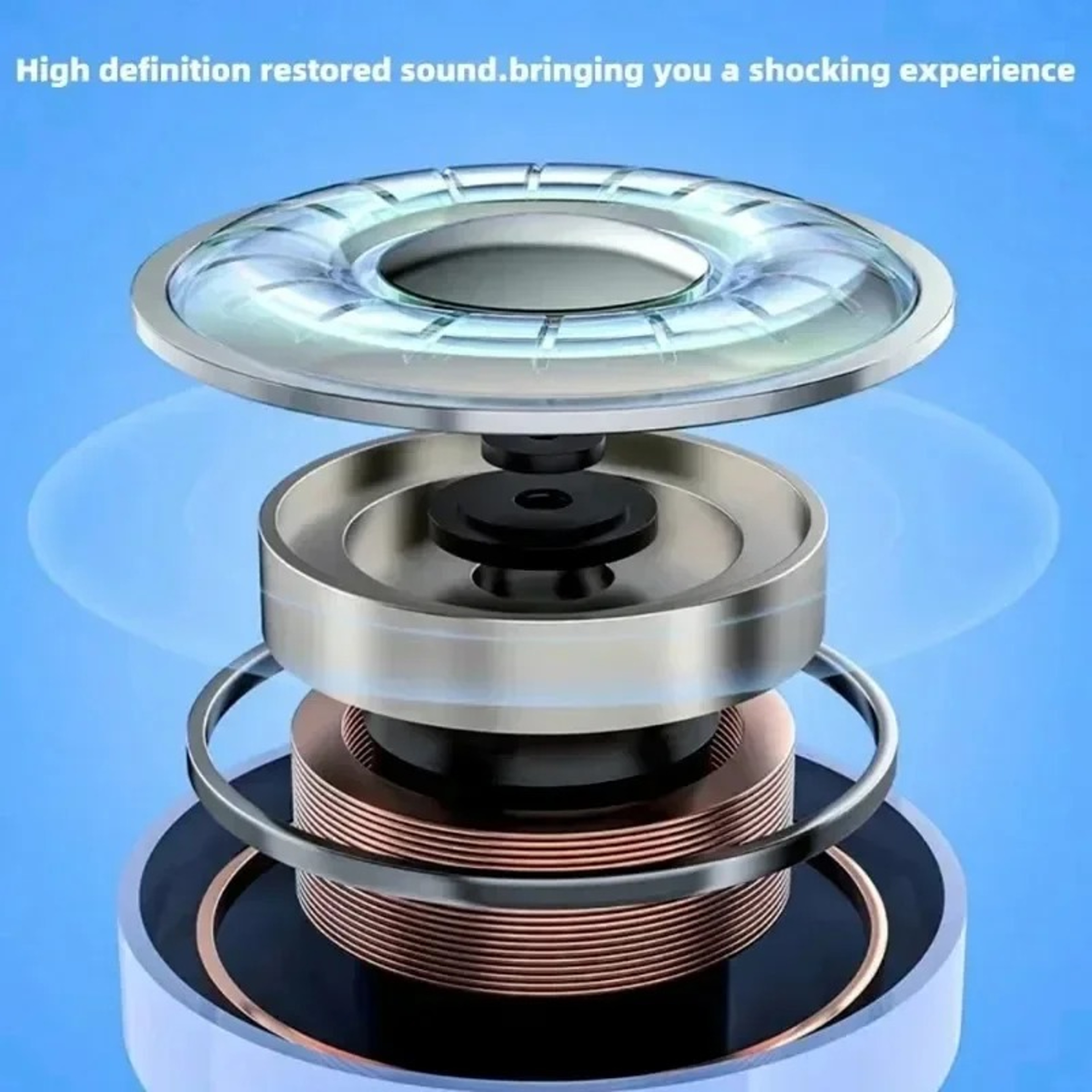 Transparent Wireless Bluetooth Earbuds With ENC Noise Cancelling  LED Digital Display Charging Case 9