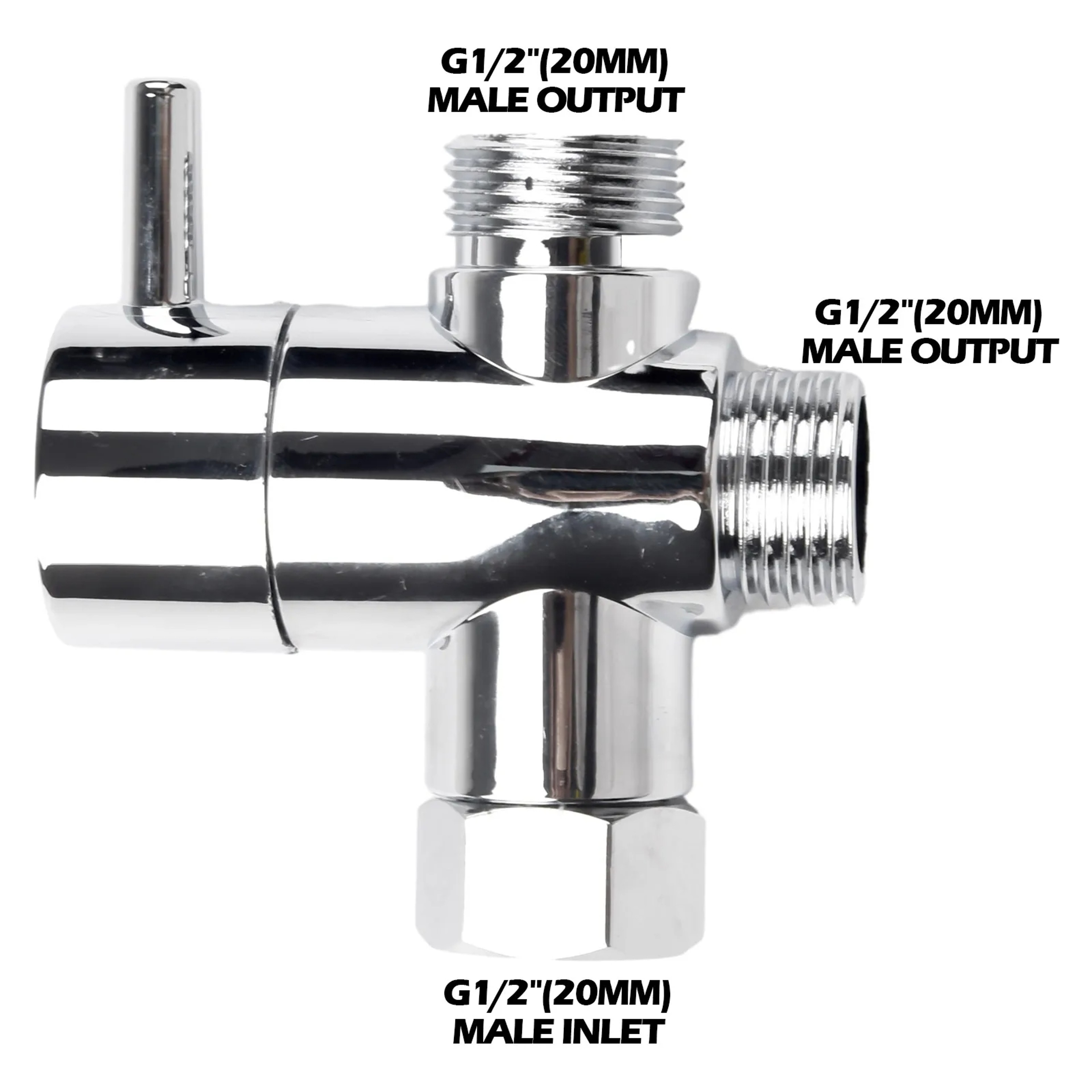 Shower Diverter Valve Shower Adapter For Handheld  Fixed Shower Heads 3