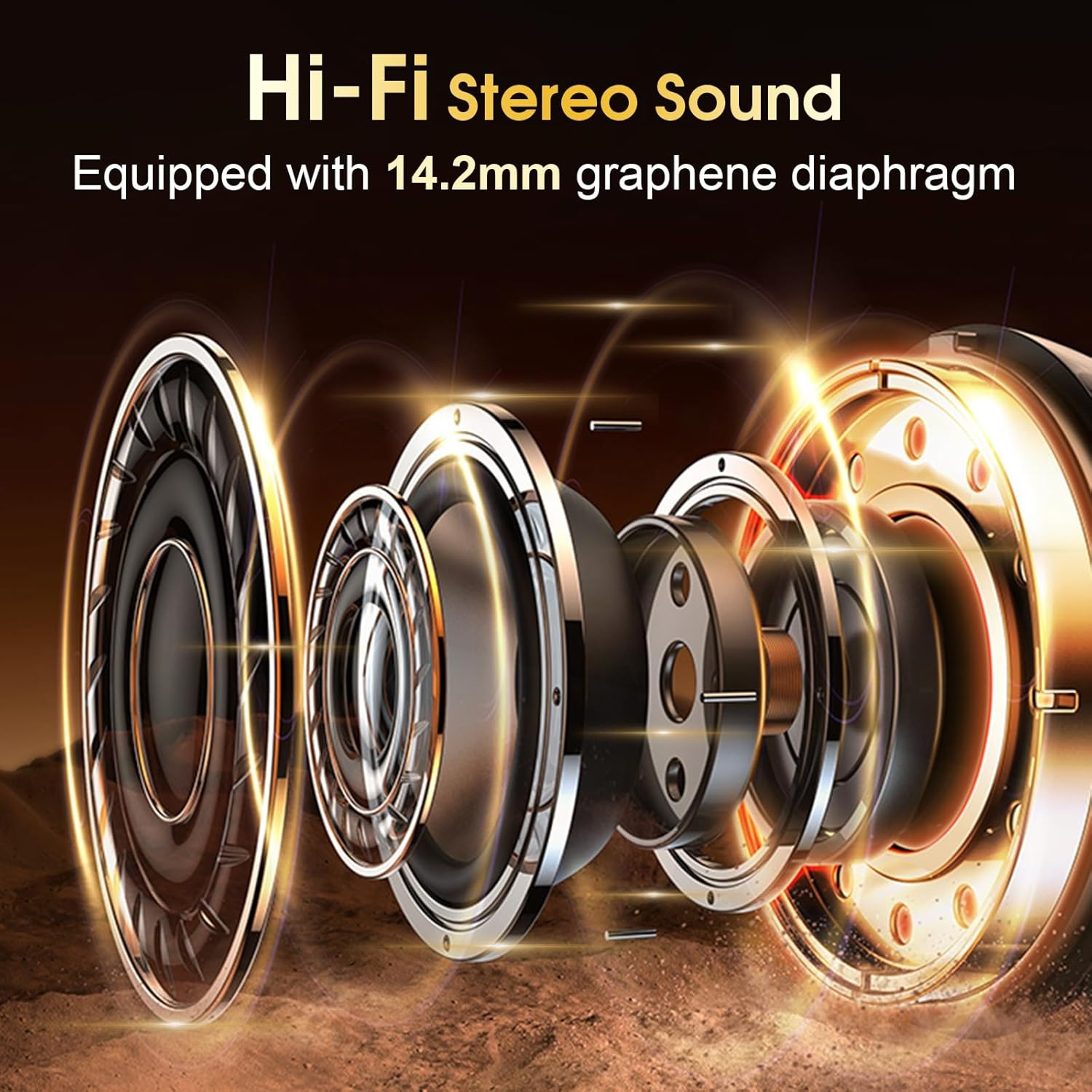 Bluetooth earbuds Wireless Earbuds with LED Display, Noise Reduction & Waterproof Design – view 2