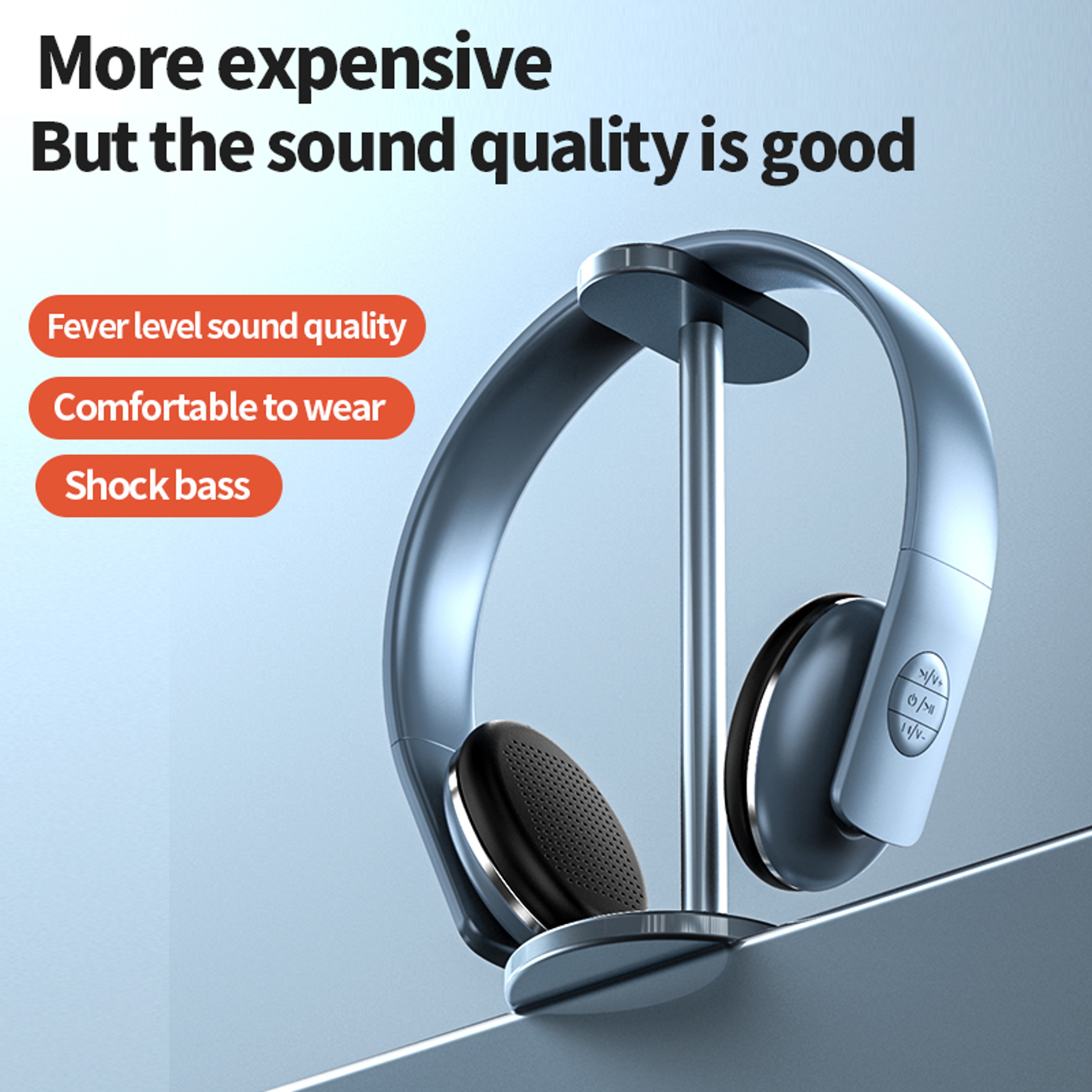 Bluetooth Headphones With 3D Stereo Sound Wireless Gaming  Sports Headset 2