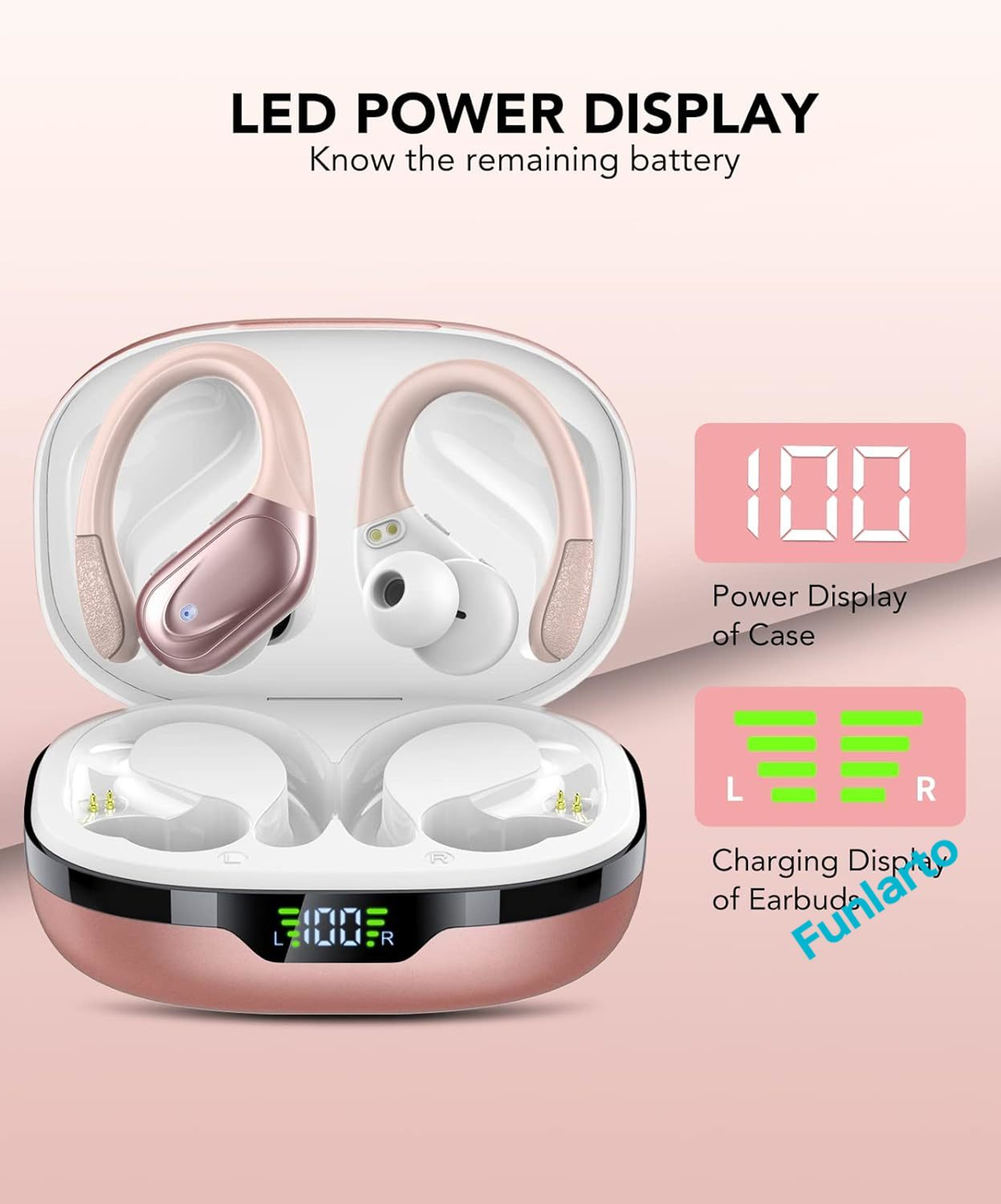 Bluetooth Earbuds With ENC Mic Bluetooth Waterproof Wireless Earbuds For Running  Gym 4