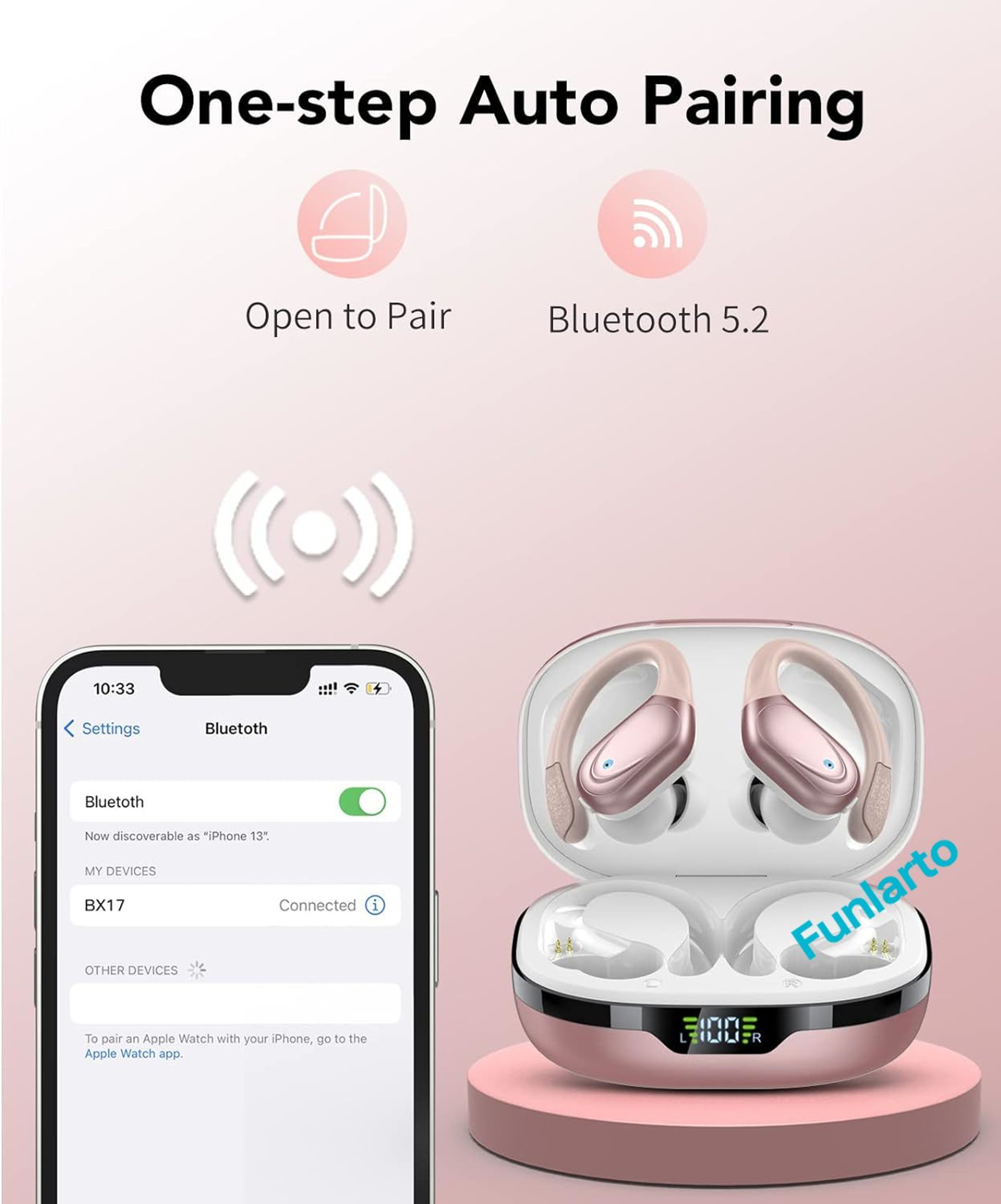Bluetooth Earbuds With ENC Mic Bluetooth Waterproof Wireless Earbuds For Running  Gym 6