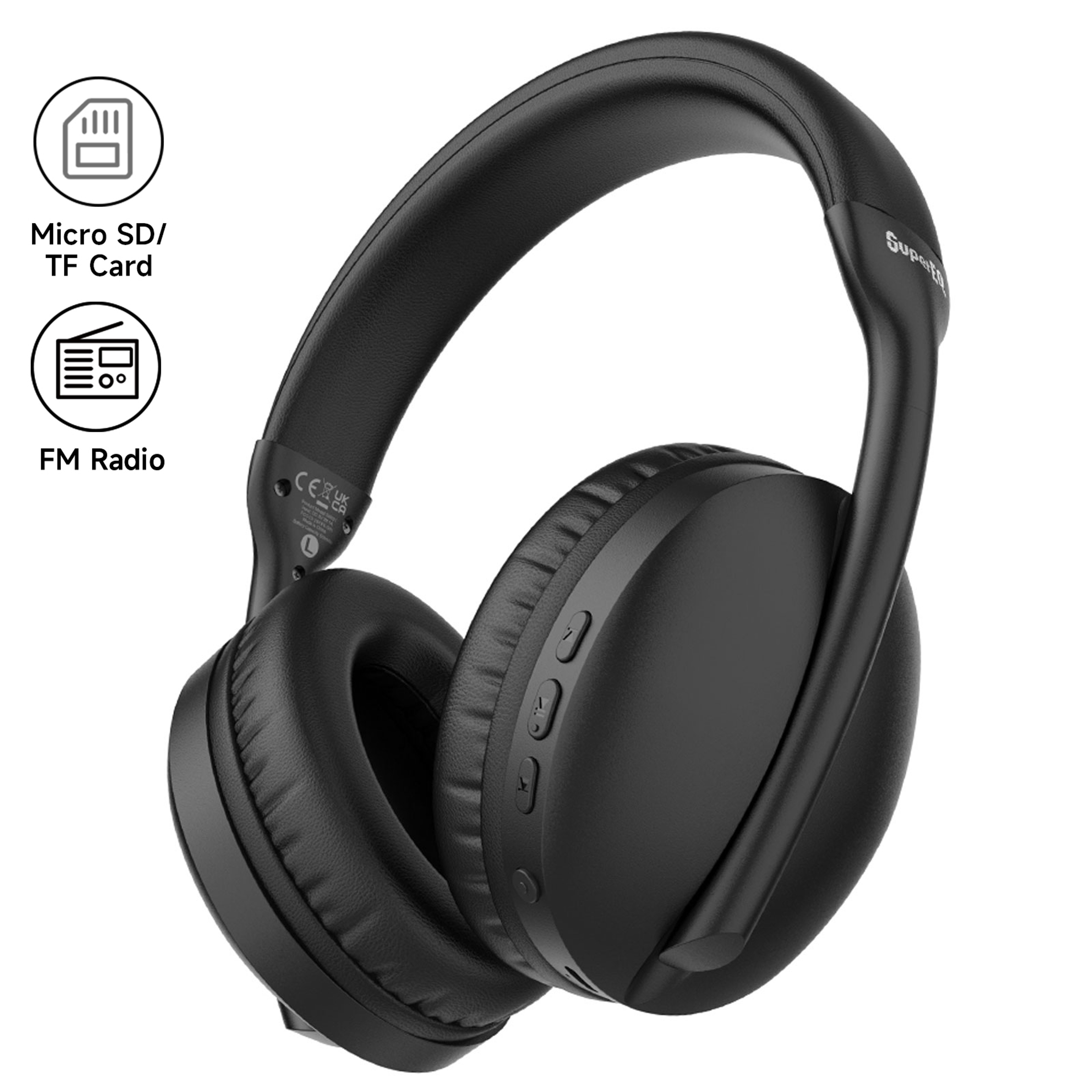 Bluetooth Headphones Wireless Over Ear Headphones With HiFi Stereo TF Card  FM Radio 0