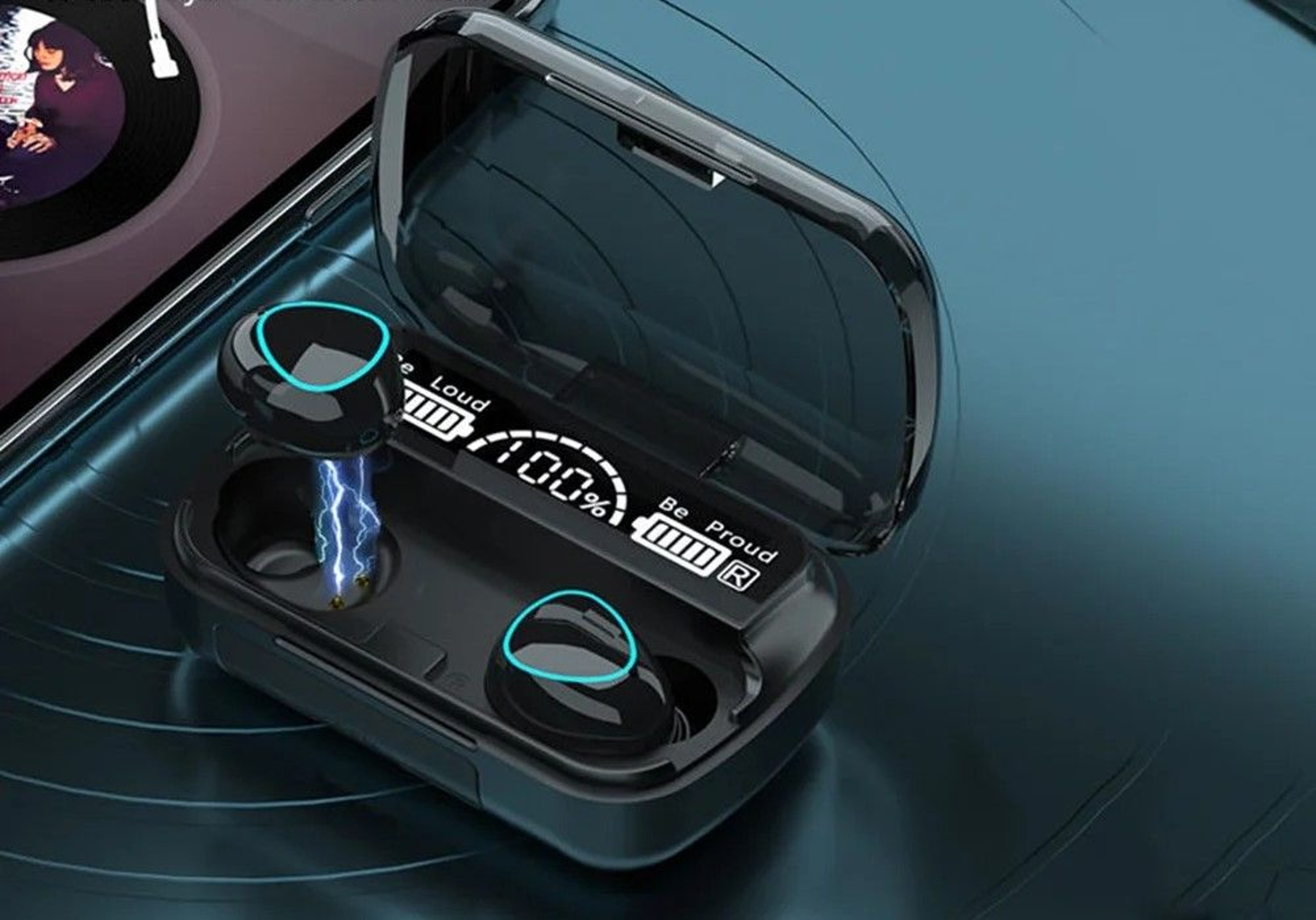 Wireless Earbuds Bluetooth 53 Sports  Gaming Headphones With Power Bank Charging Case 0