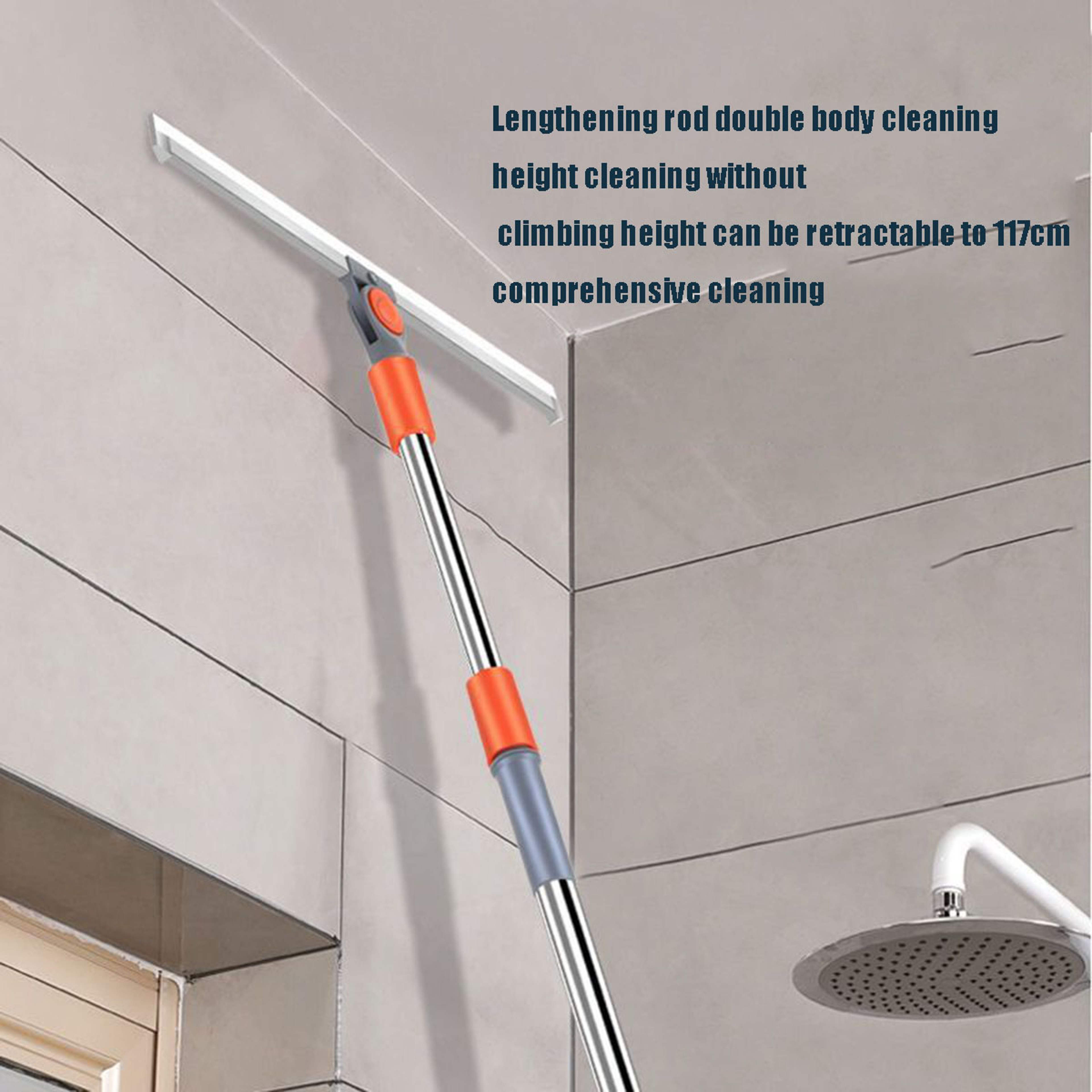 Silicone Floor Squeegee Broom & Glass Cleaning Wiper for Floors, Bathrooms and Windows – view 2