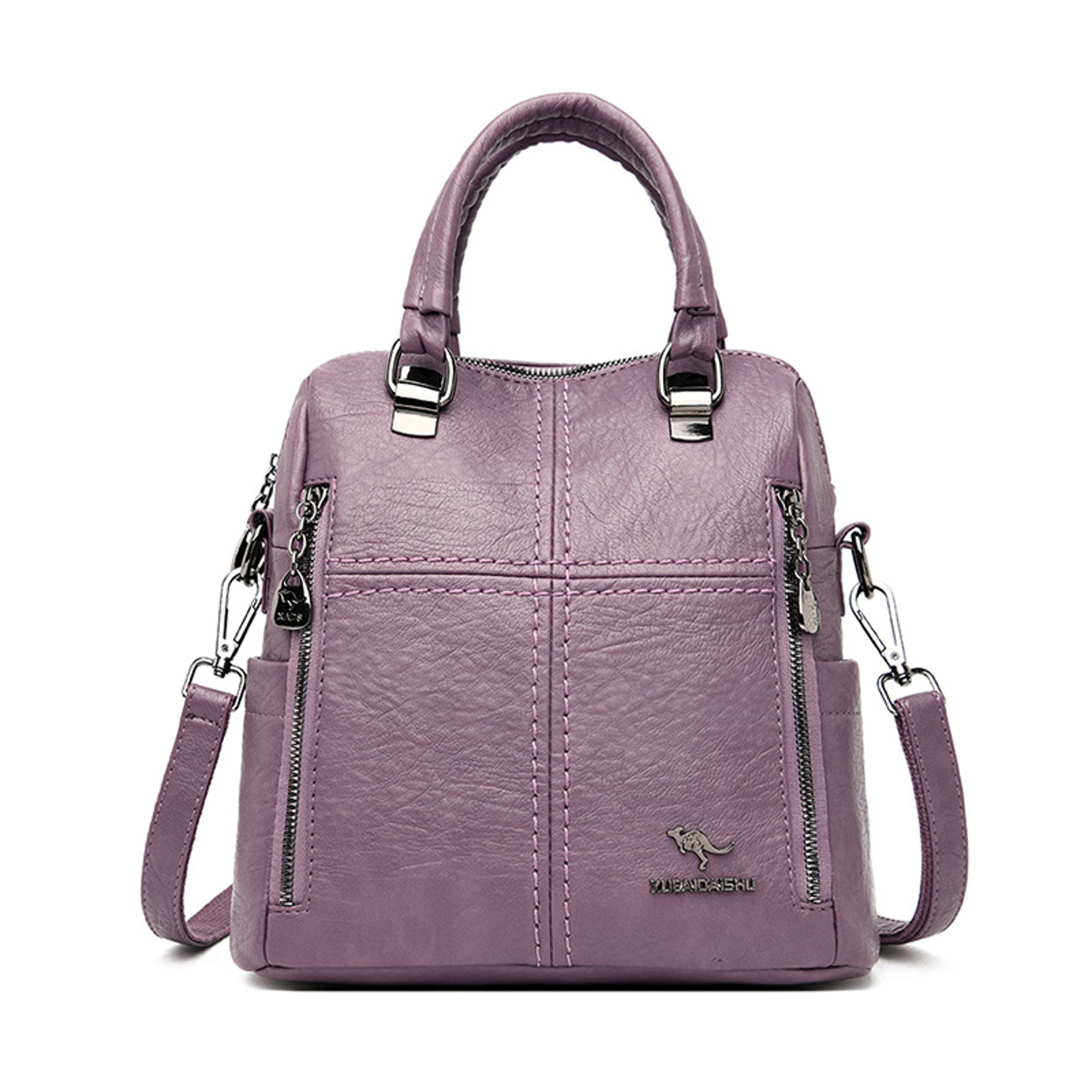 Elegant Womens Leather Backpack For Everyday Travel Back To School Backpack Multifunction Fashion B 0