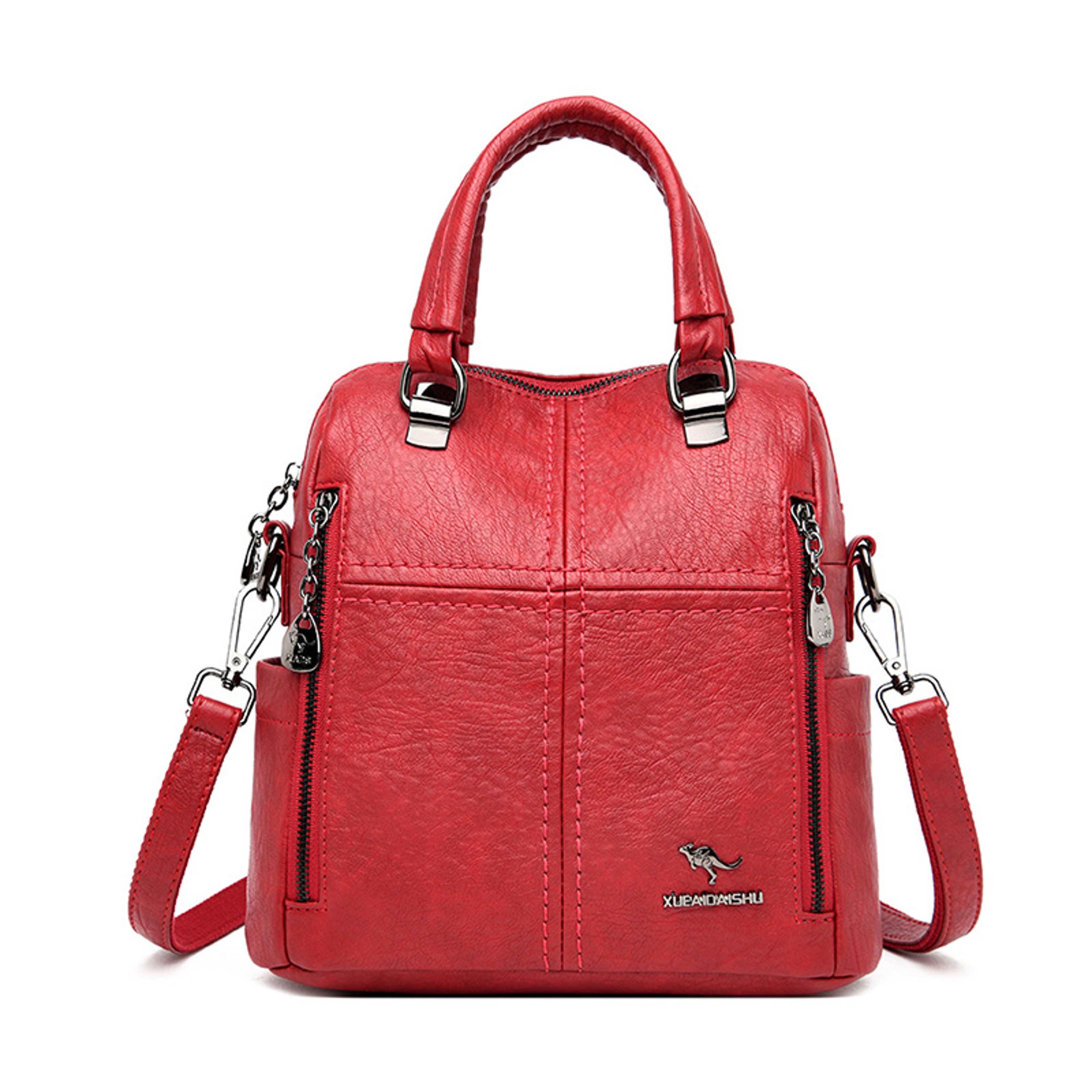 Elegant Womens Leather Backpack For Everyday Travel Back To School Backpack Multifunction Fashion B 3
