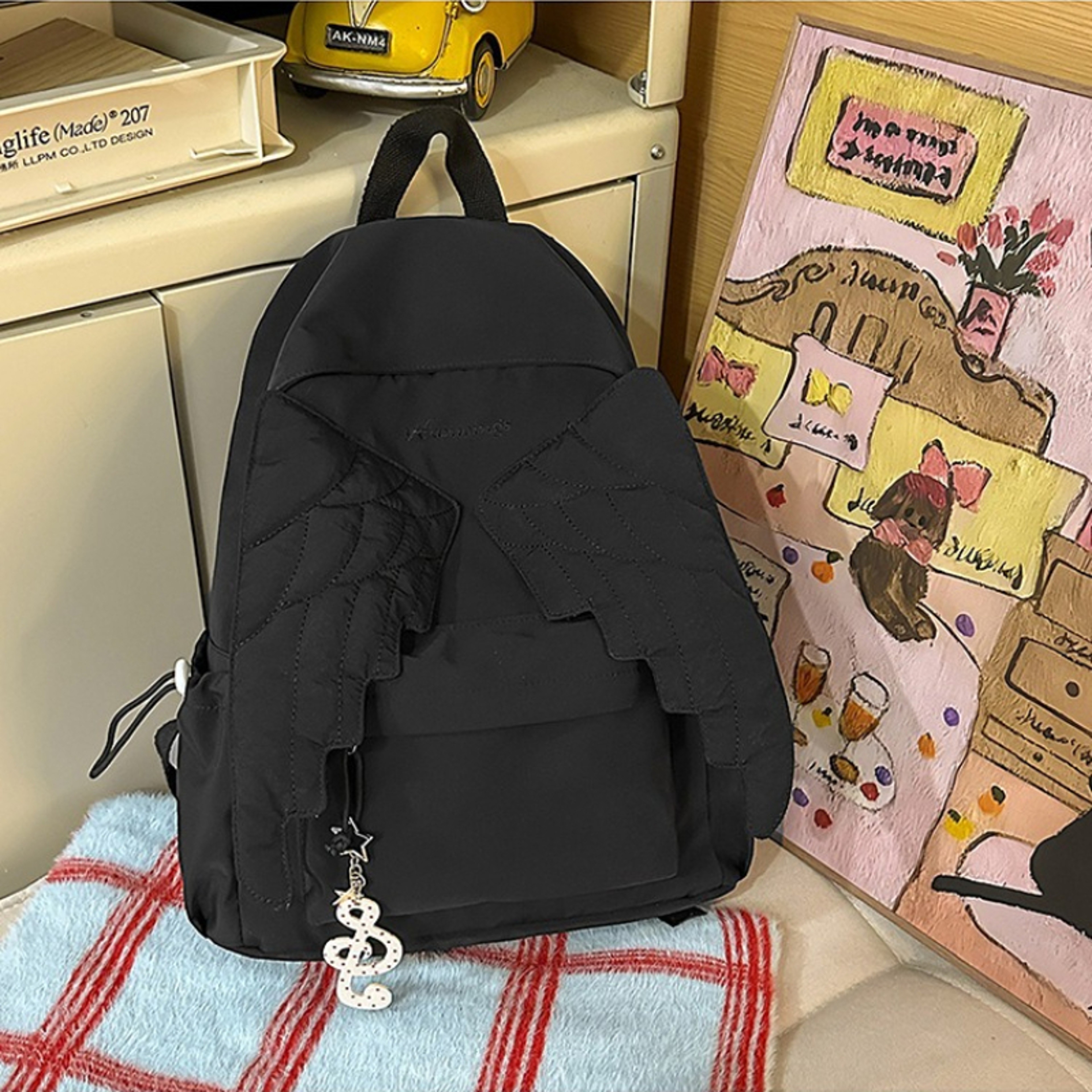 Angel Wings Backpack For Girls Back To School Backpack Large Capacity College Backpack For Women 0