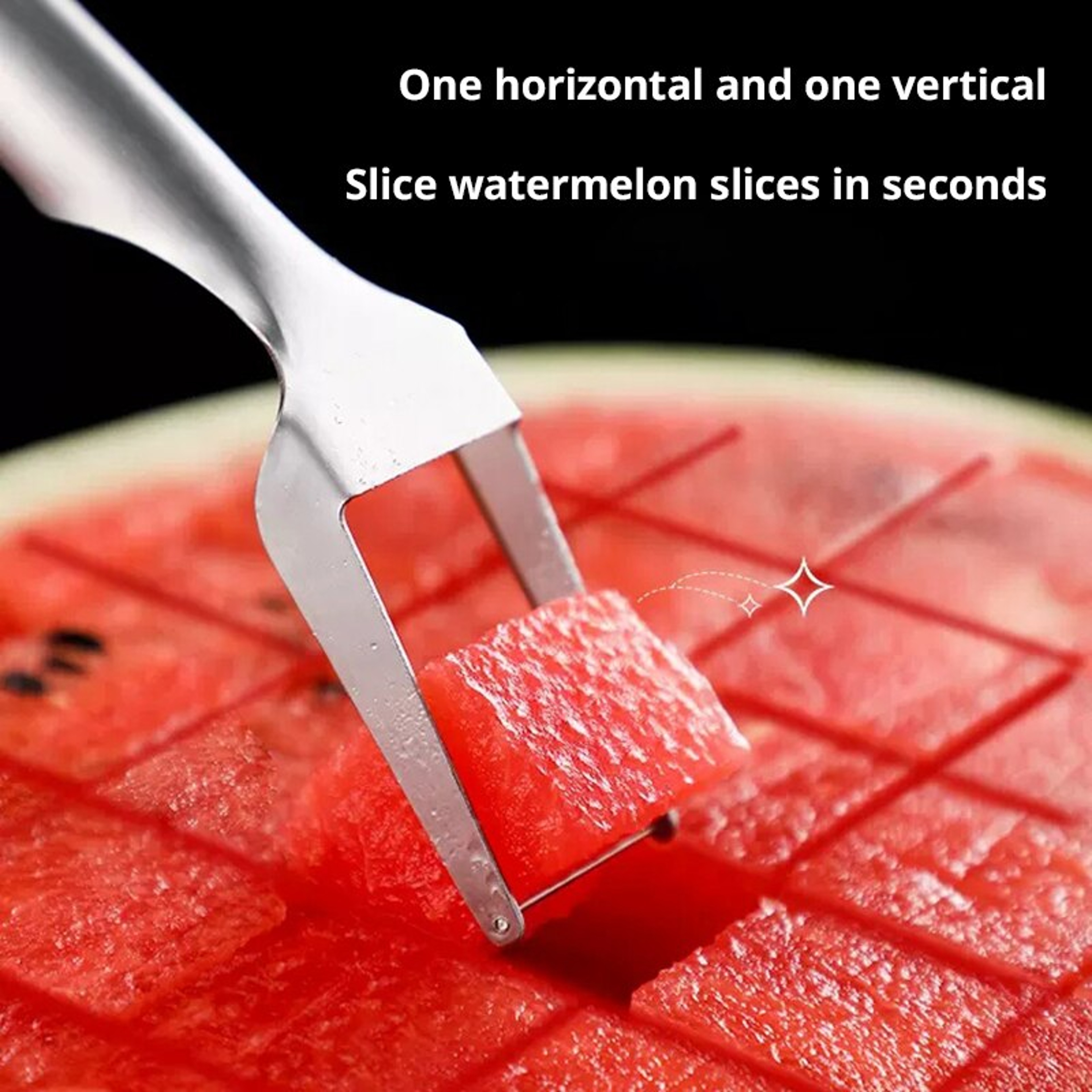 Watermelon Slicer  Fruit Cutter Fork For Easy Cubes  Back To School Backpack Kitchen Tool 3