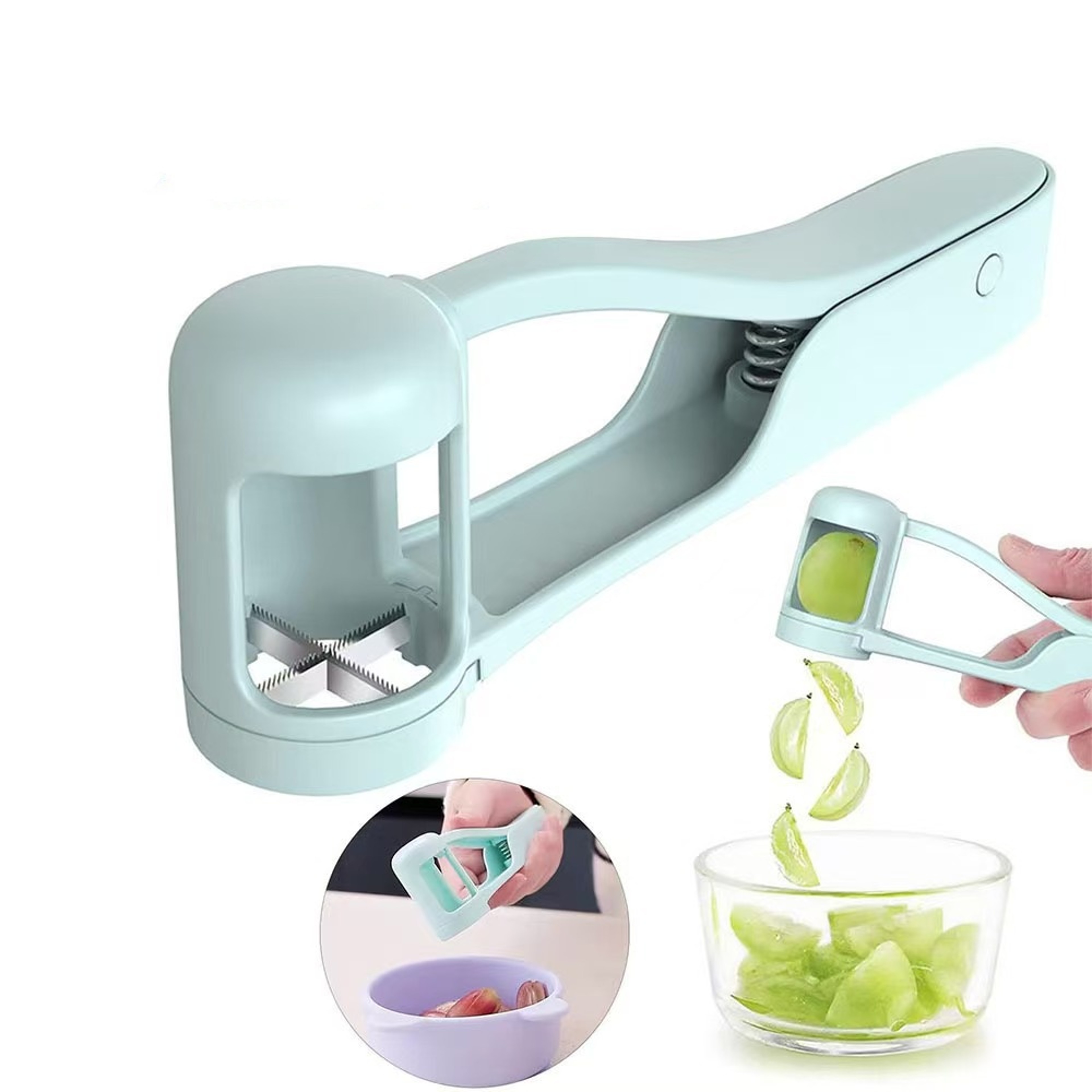 Safe Grape Cutter for Kids with Cherry Tomato Slicer & Baby Food Cutter – view 1