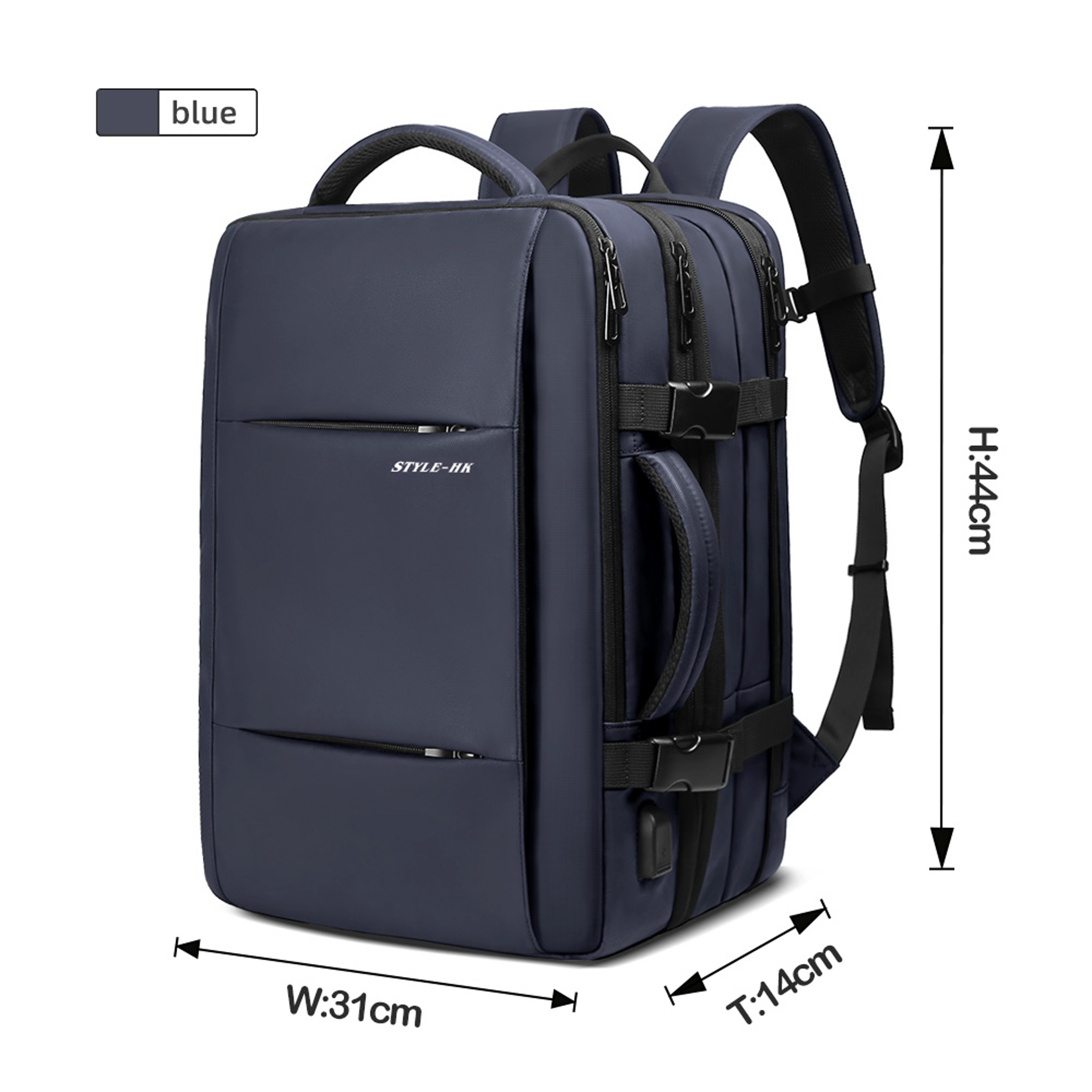 Heroic Knight Waterproof Laptop Backpack Expandable Business Travel Backpack For 173 Inch Laptops 2
