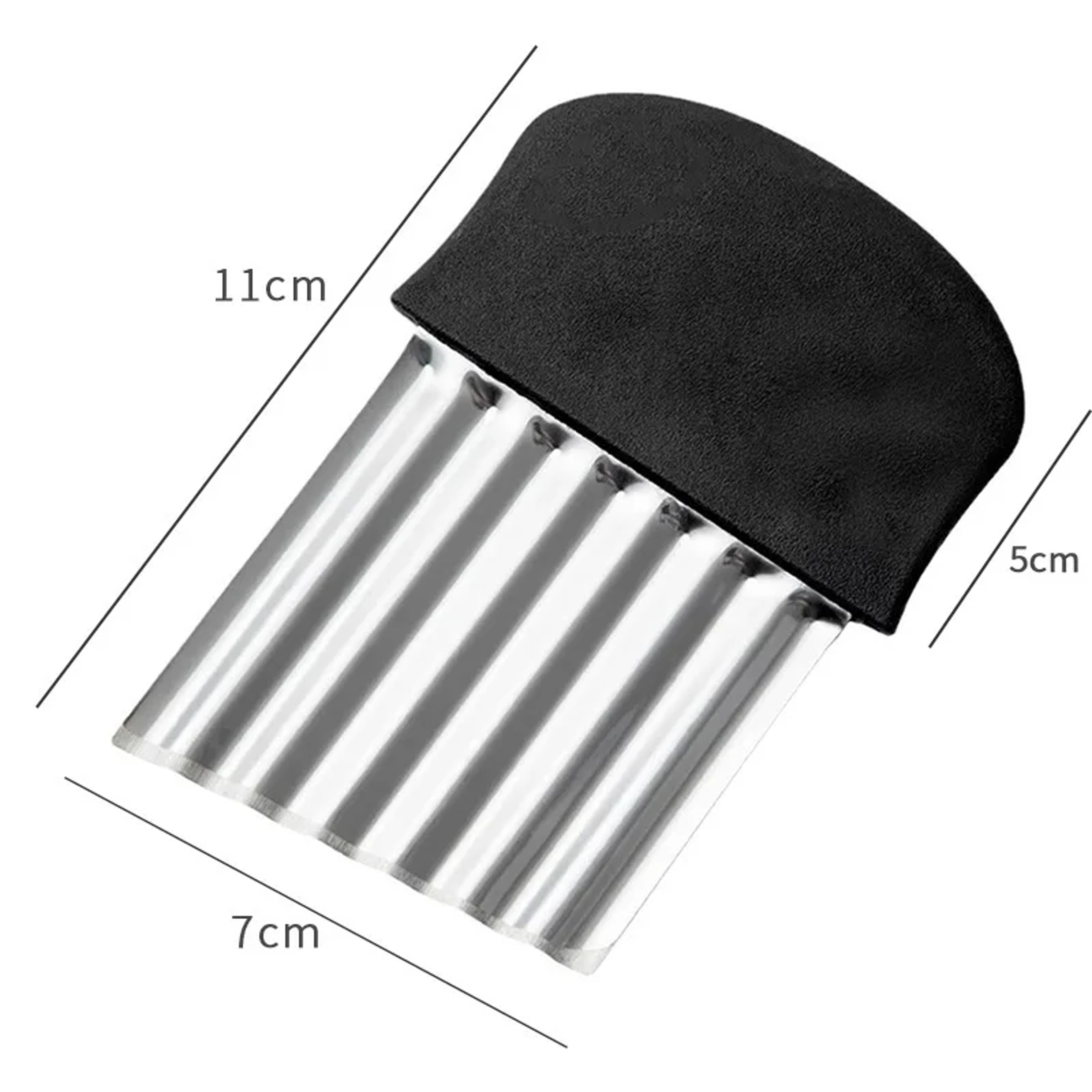 Premium Crinkle Cutter Stainless Steel Potato Slicer  Wavy French Fry Cutter 1