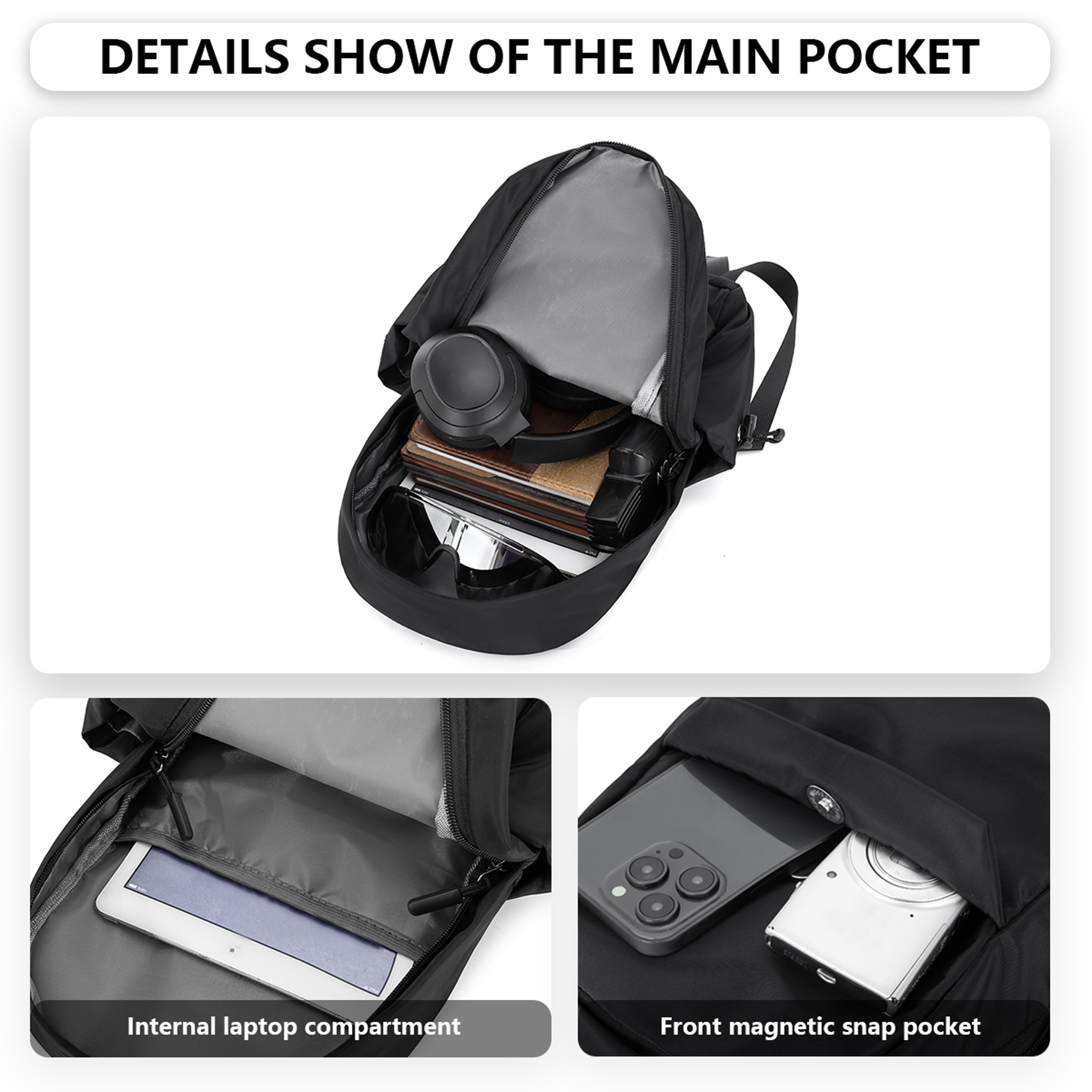 Lightweight Mini Backpack For Men Travel Daypack Outdoor Hiking Casual School Bag 6