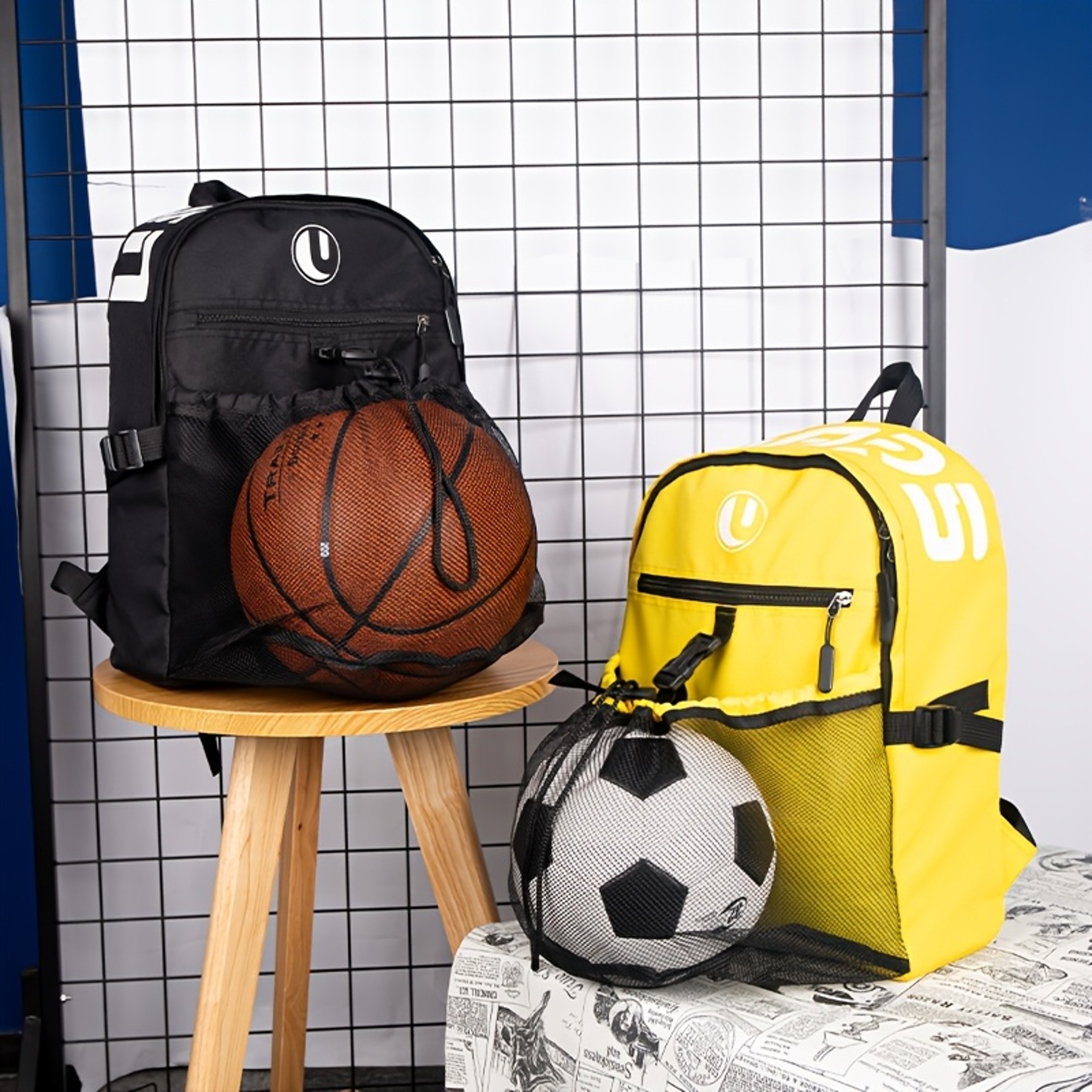 MultiSport Sports Backpack With Mesh Ball Holder For Basketball Soccer  Volleyball Training 5