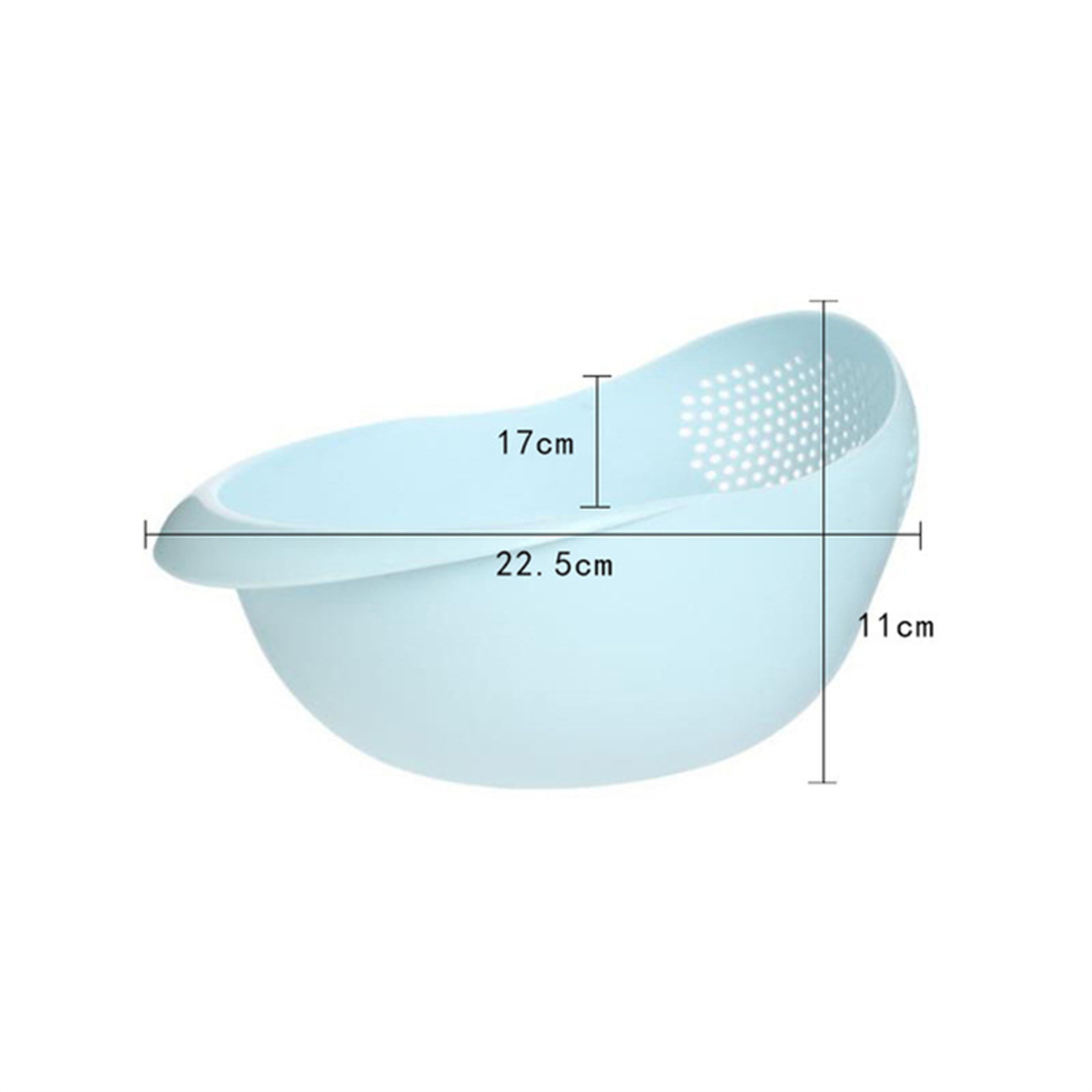 MultiPurpose Rice Strainer Plastic Colander Kitchen Drain Basket With EasyGrip Handles 3
