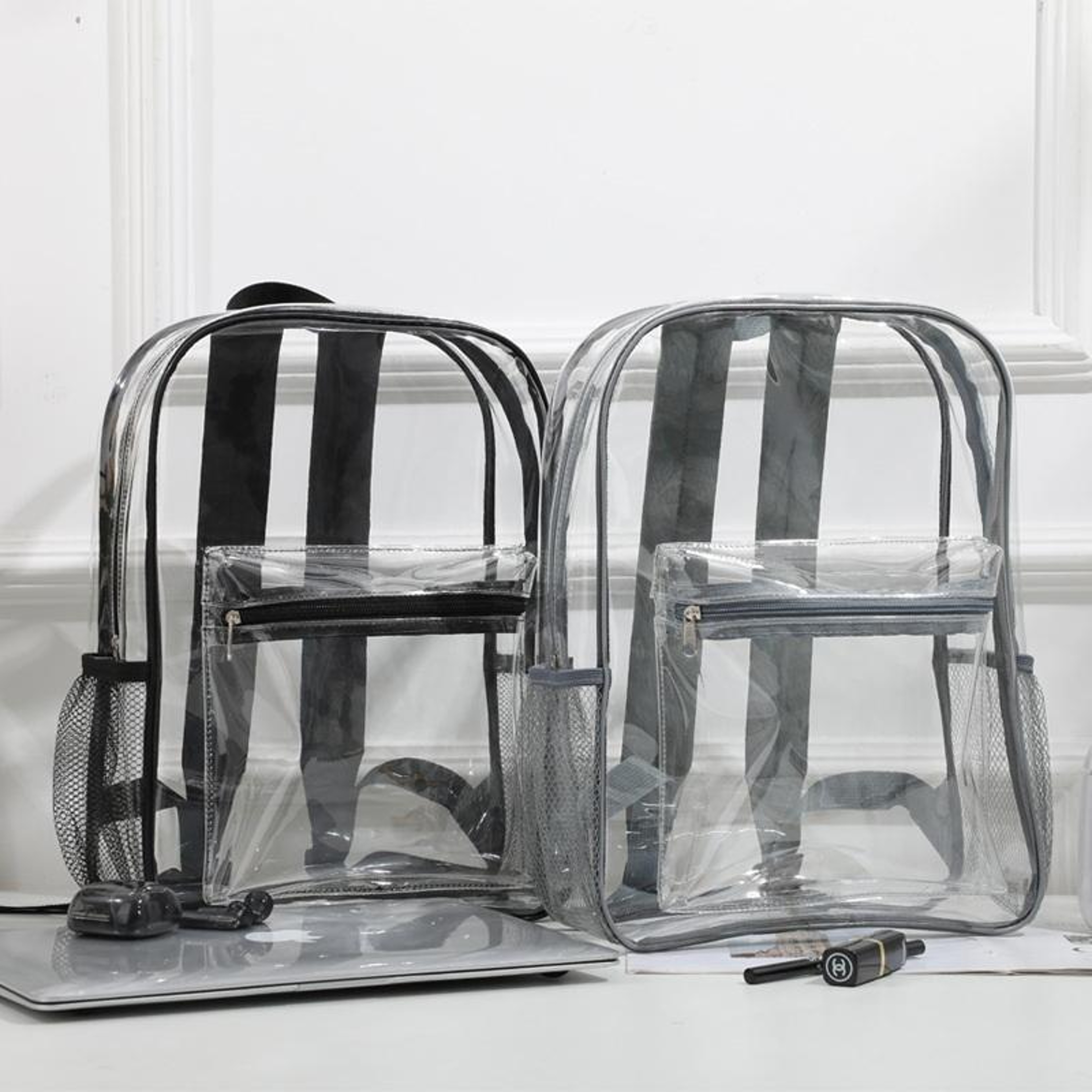 Clear Waterproof Travel Backpack Large Capacity Transparent Backpack For Sports Stadium  Daily Use 7