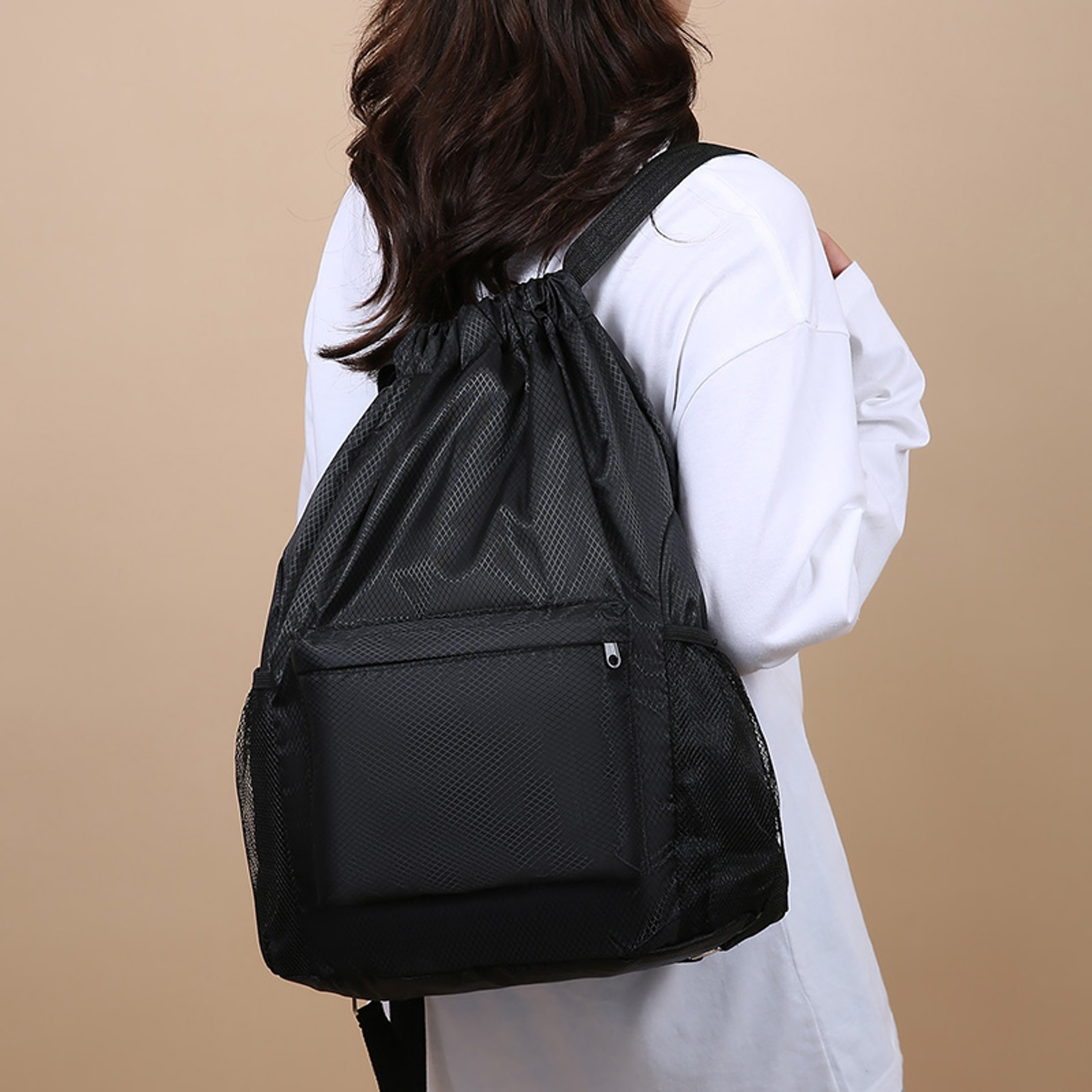Drawstring Gym Bag Waterproof Cinch Sack Backpack For Sports Travel  Everyday Carry 0