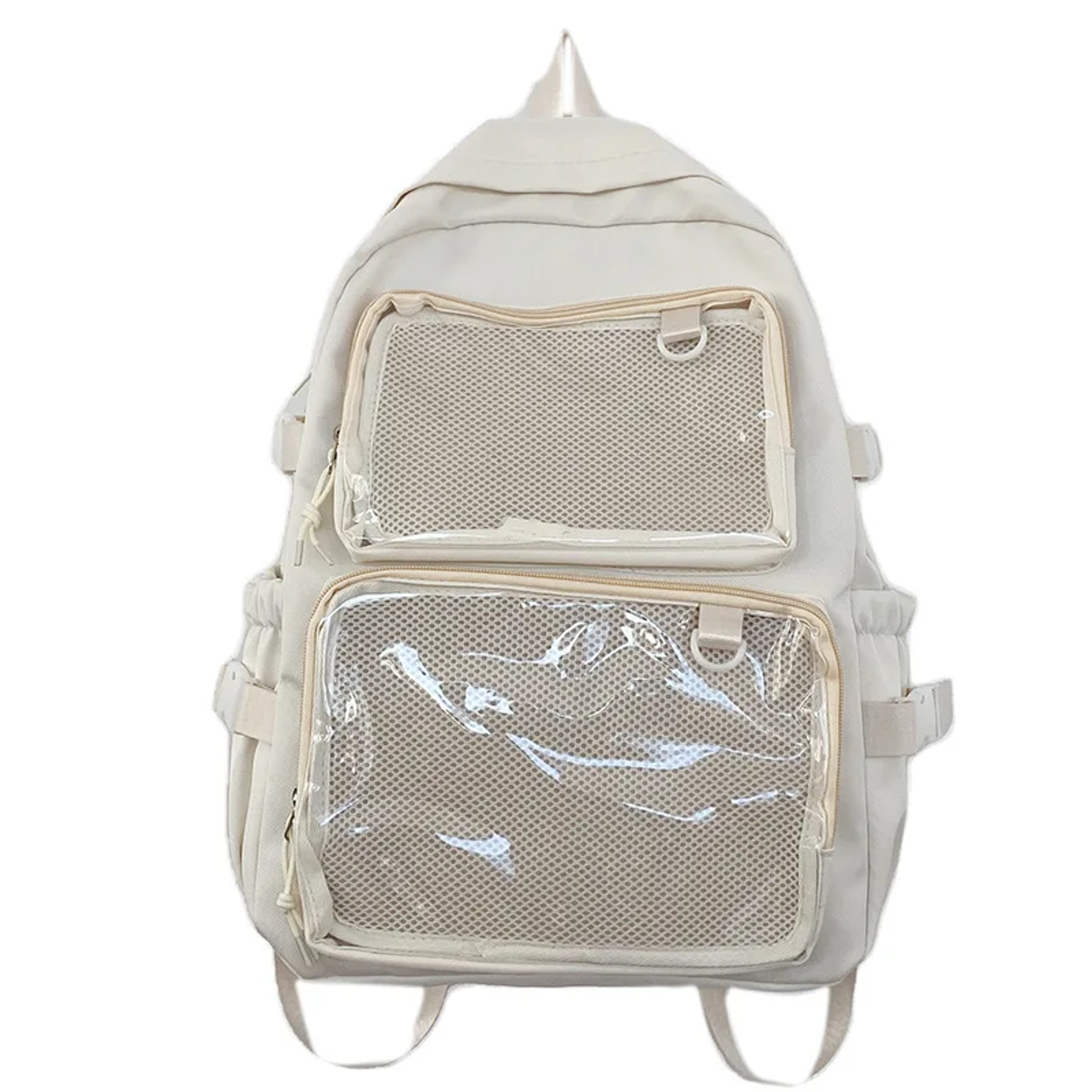 Large Capacity Ita Backpack With Dual Clear Display Pockets For Laptop Pins  Everyday Travel 2